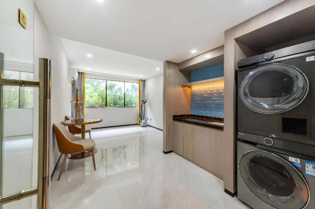 Bed in Echarm Hotel Zigong Machishui Wanda Plaza