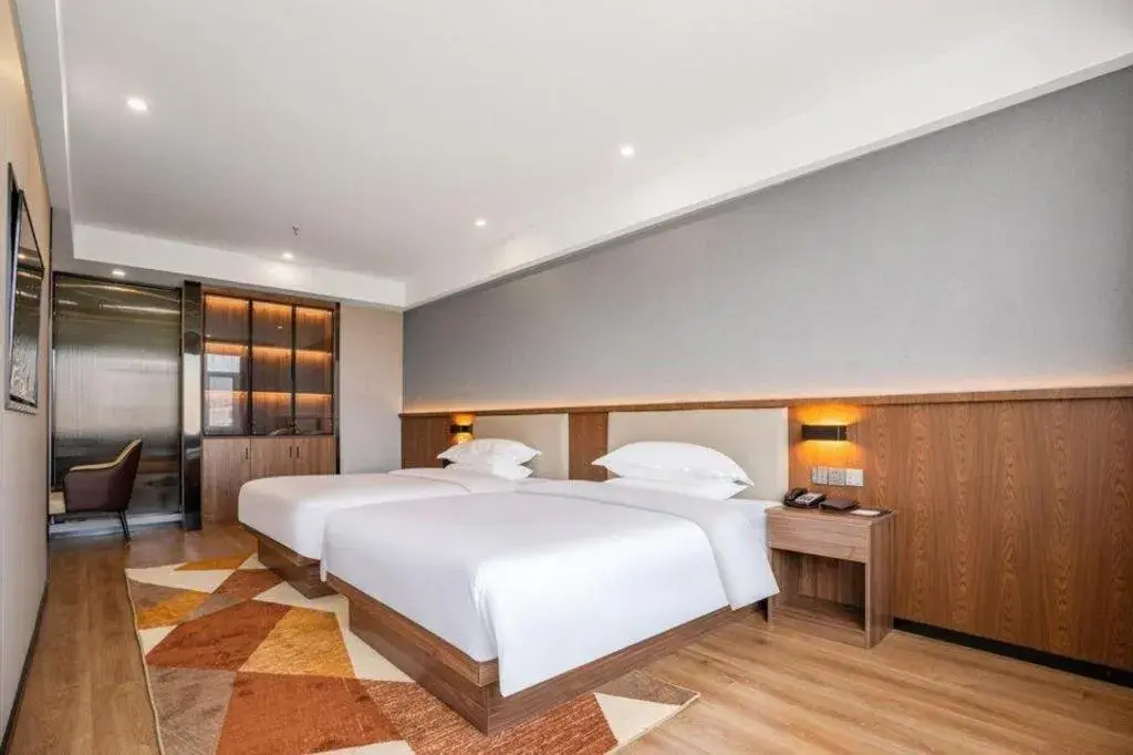 Bed in Borrman Hotel Zoucheng Huamaowan Mall Bed in Borrman Hotel Zoucheng Huamaowan Mall