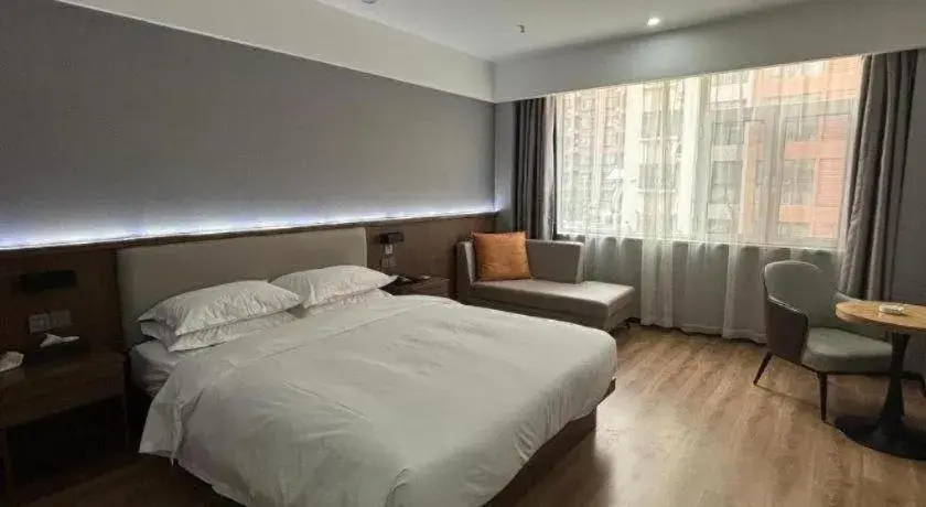 Bed in Borrman Hotel Zoucheng Huamaowan Mall Bed in Borrman Hotel Zoucheng Huamaowan Mall