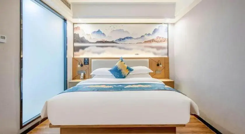 Bed in Borrman Hotel Nanning Anji Passenger Station Xijin Metro Station Bed in Borrman Hotel Nanning Anji Passenger Station Xijin Metro Station