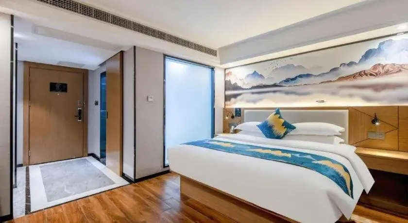 Bed in Borrman Hotel Nanning Anji Passenger Station Xijin Metro Station Bed in Borrman Hotel Nanning Anji Passenger Station Xijin Metro Station