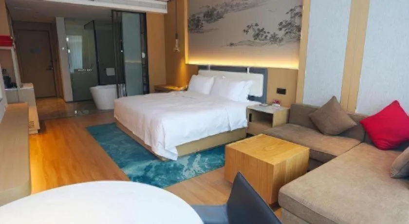 Bed in Ramada Encore by Wyndham Jinan Shanghe