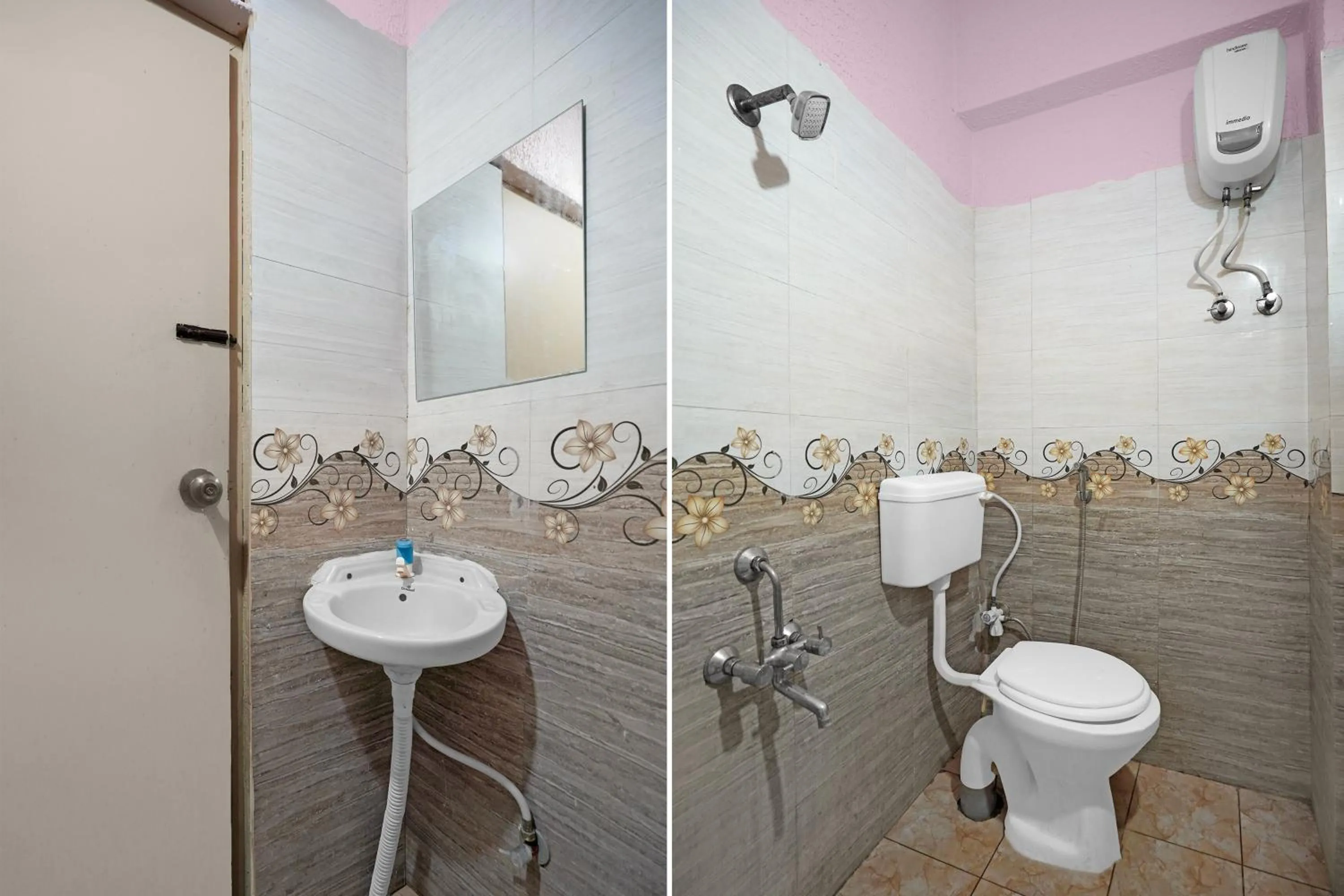 Bathroom in Super Hotel O Diamond Street Bangalore Formerly Sri Sai Guru Comfort