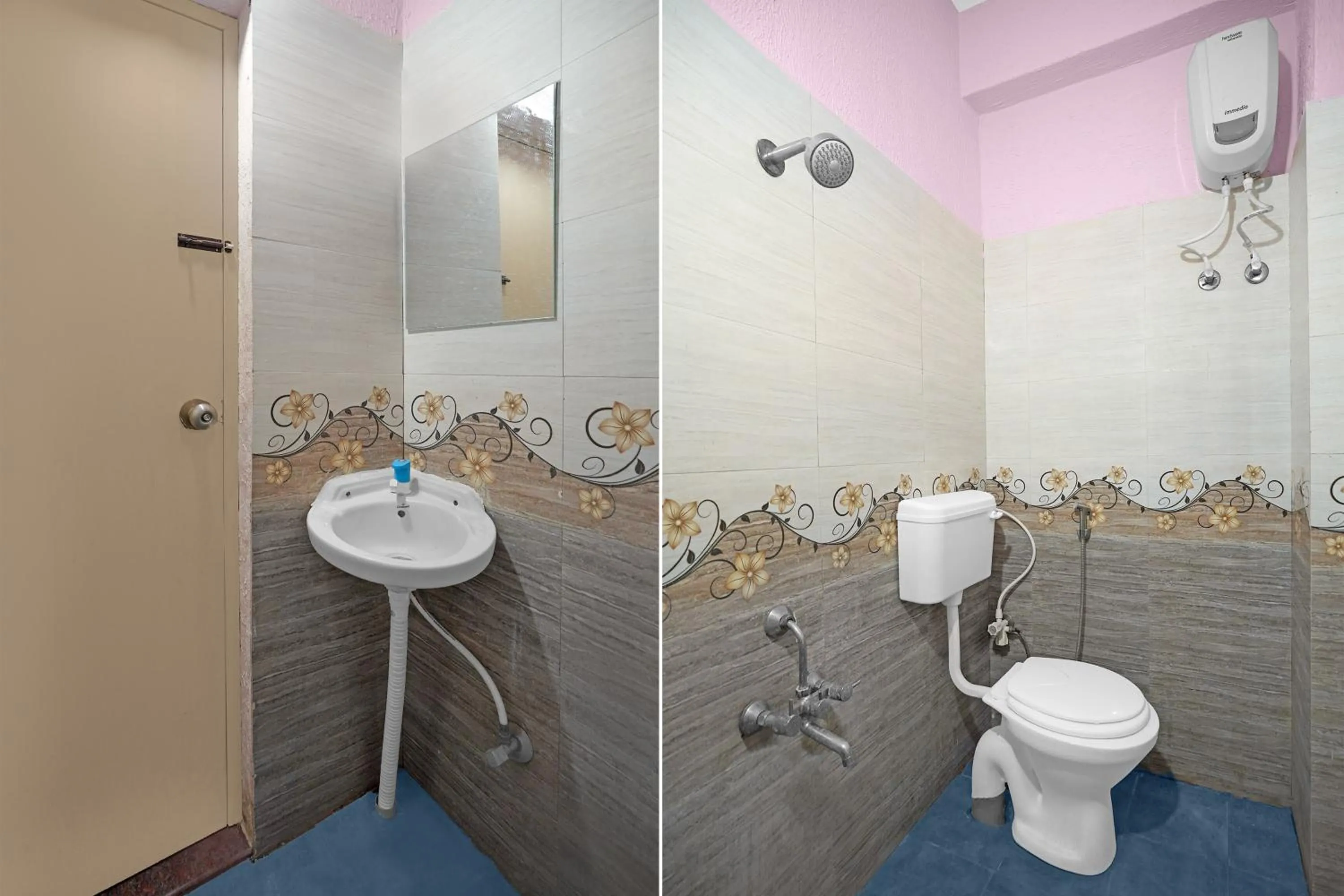 Bathroom in Super Hotel O Diamond Street Bangalore Formerly Sri Sai Guru Comfort