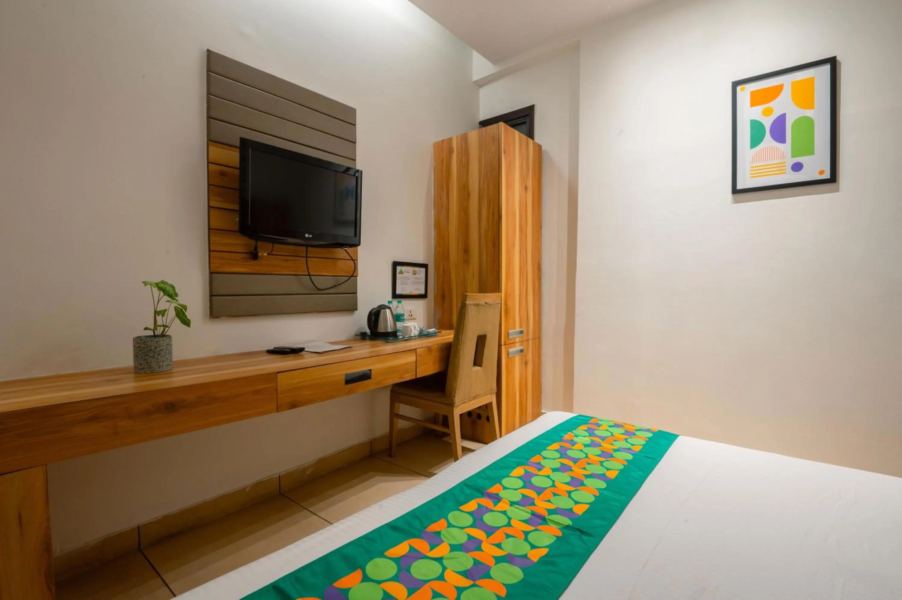 Bedroom, Bed in Treebo Twin Tree