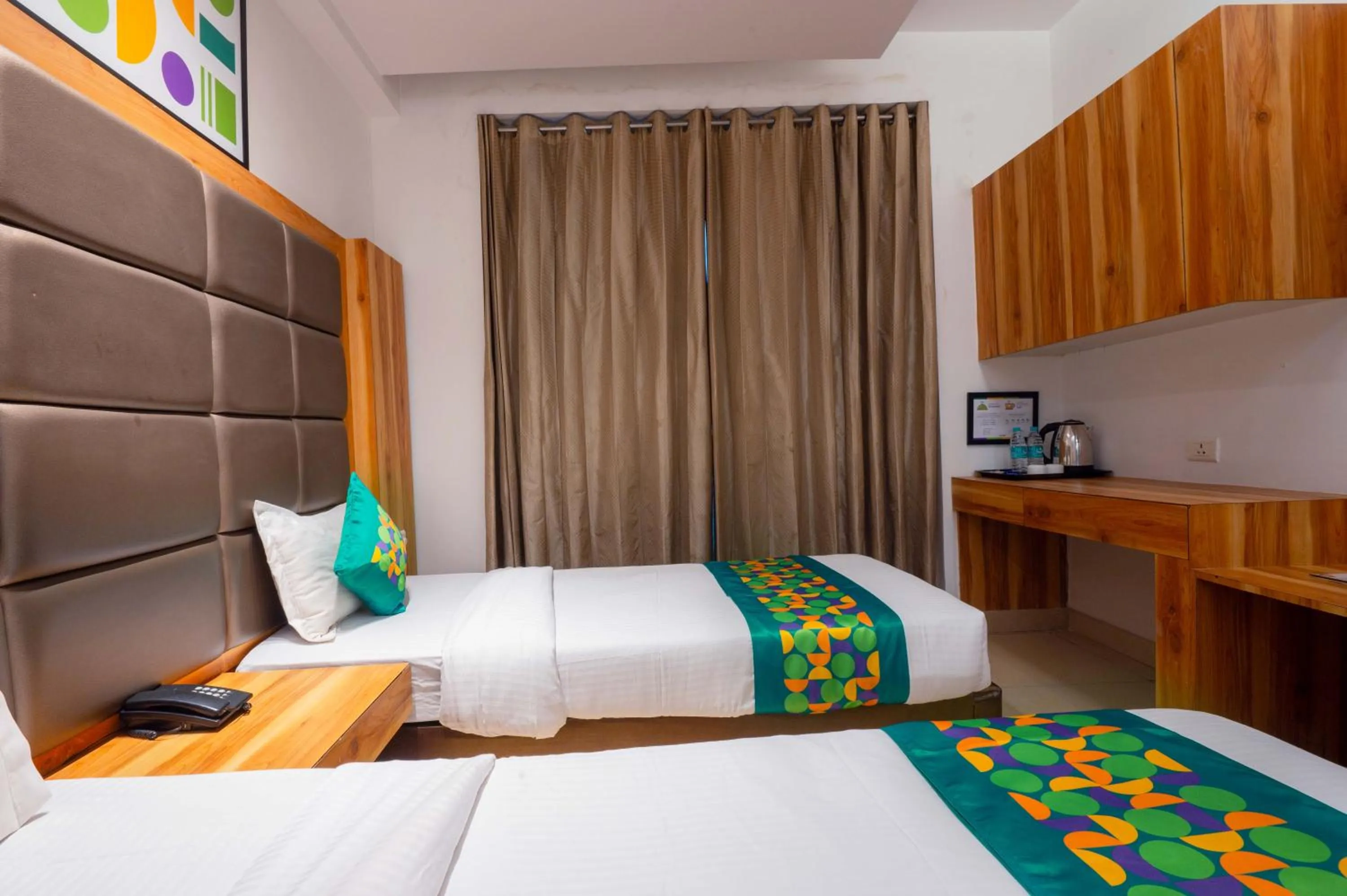 Bedroom, Bed in Treebo Twin Tree