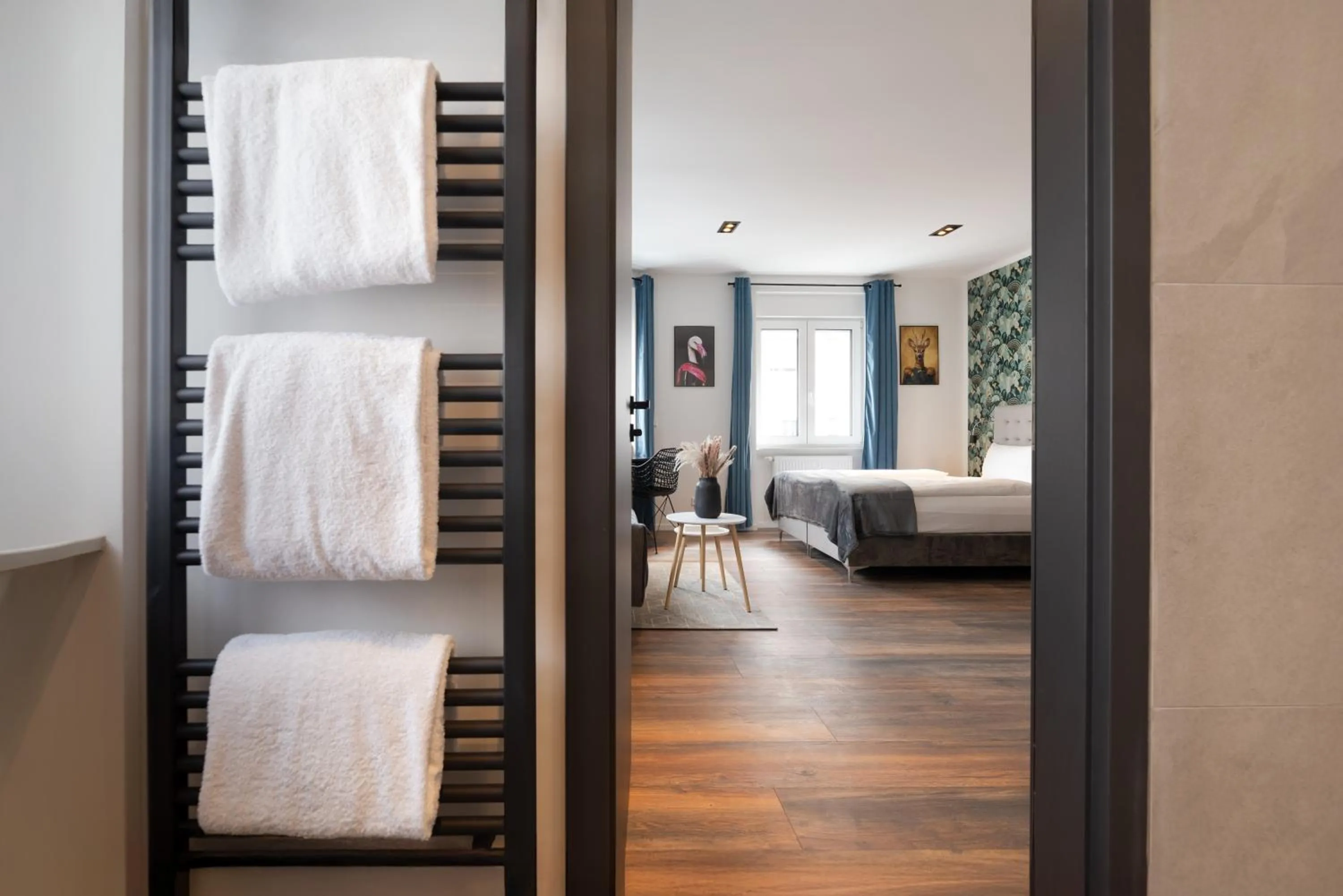 Bed in Urban Design Suites Nürnberg