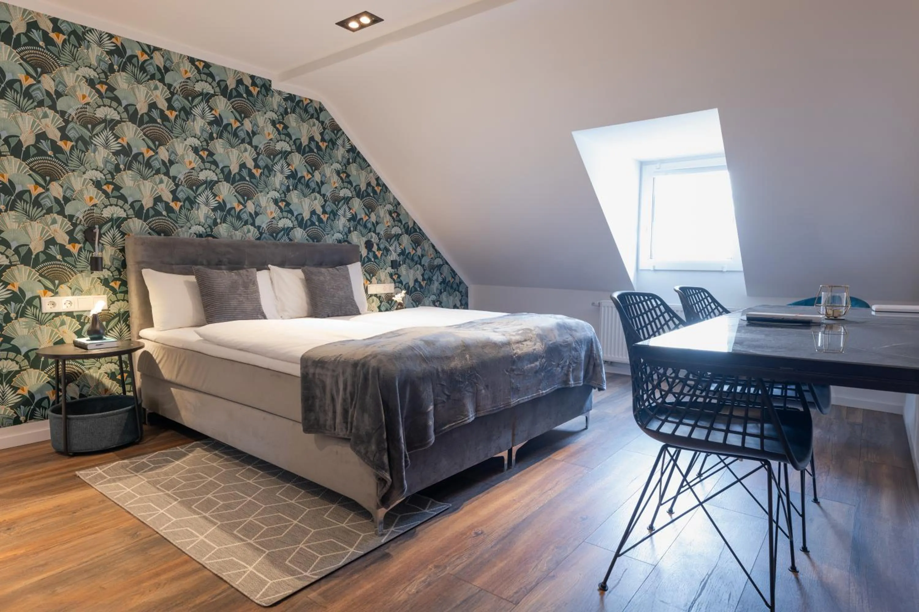 Bed in Urban Design Suites Nürnberg