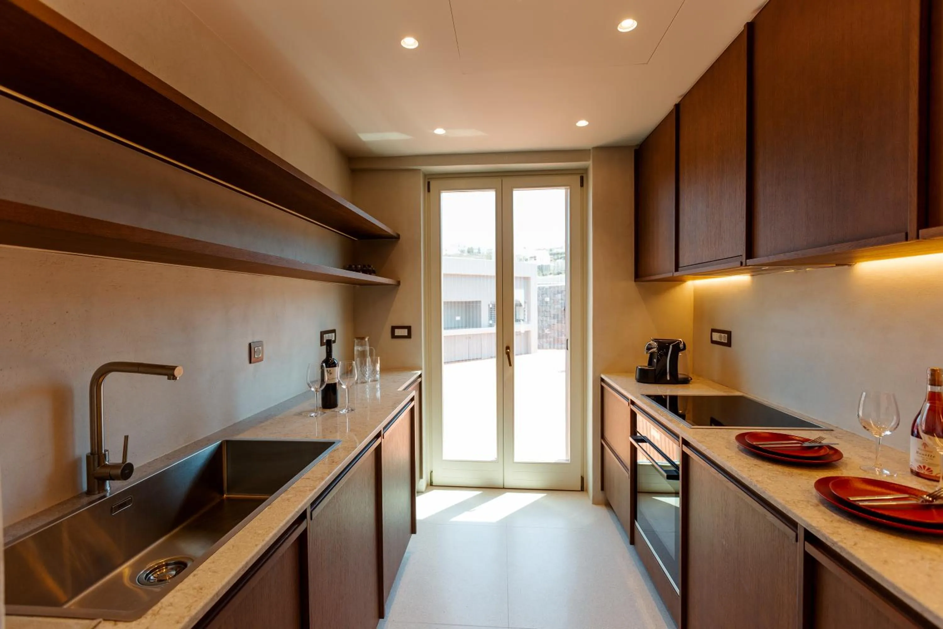 Kitchen or kitchenette in Islet Santorini Infinity Caldera Villa
