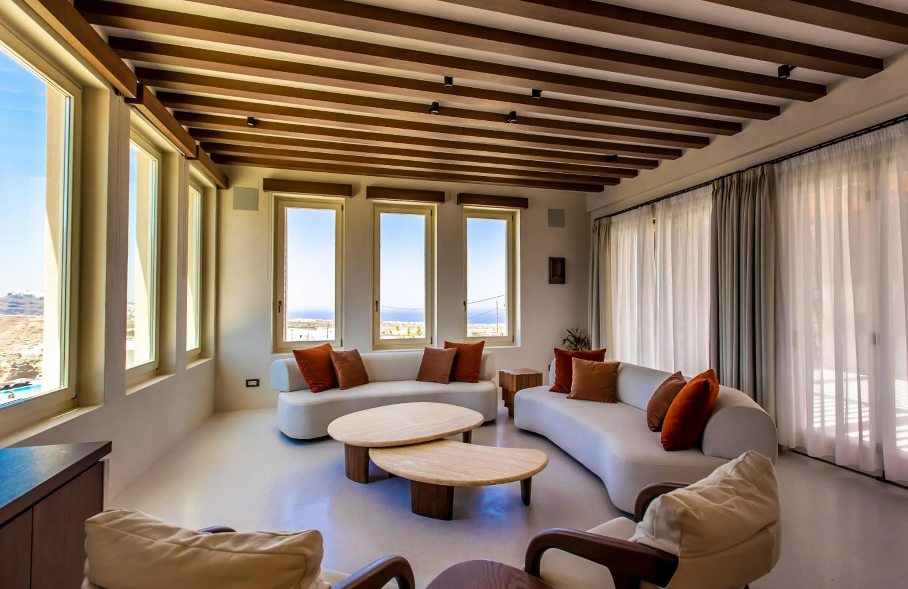 Living room in Islet Santorini Infinity Caldera Villa
