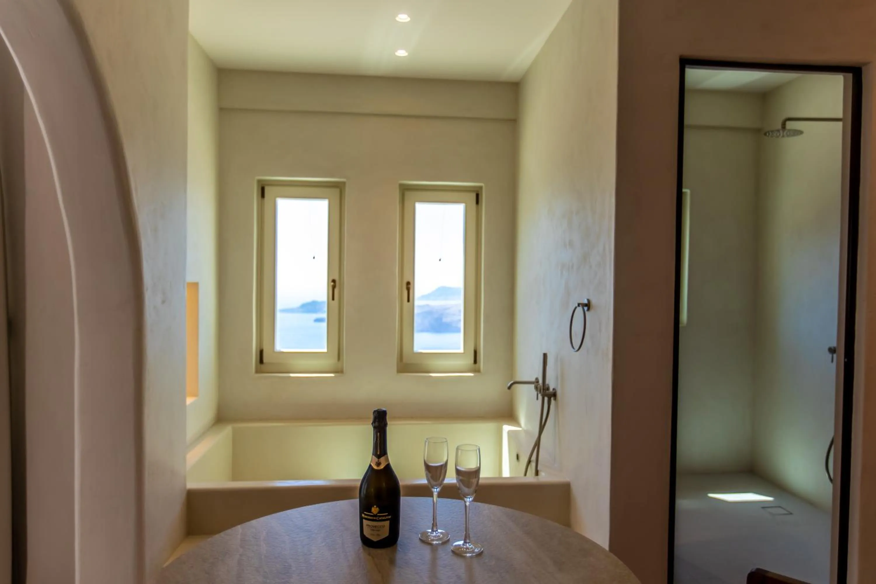 Dining area in Islet Santorini Infinity Caldera Villa