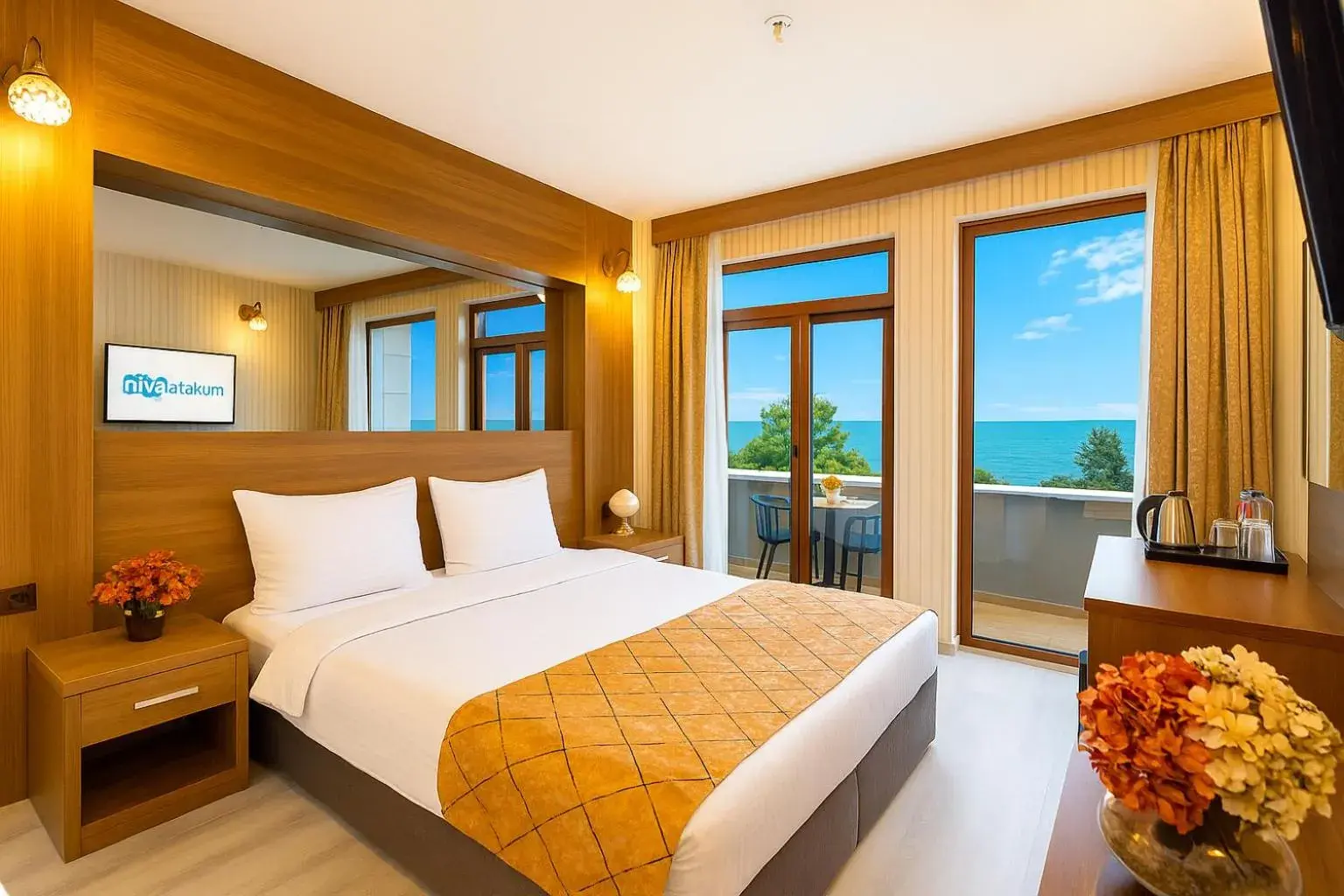 Double Room with Balcony and Sea View in Niva Atakum Otel Double Room with Balcony and Sea View in Niva Atakum Otel