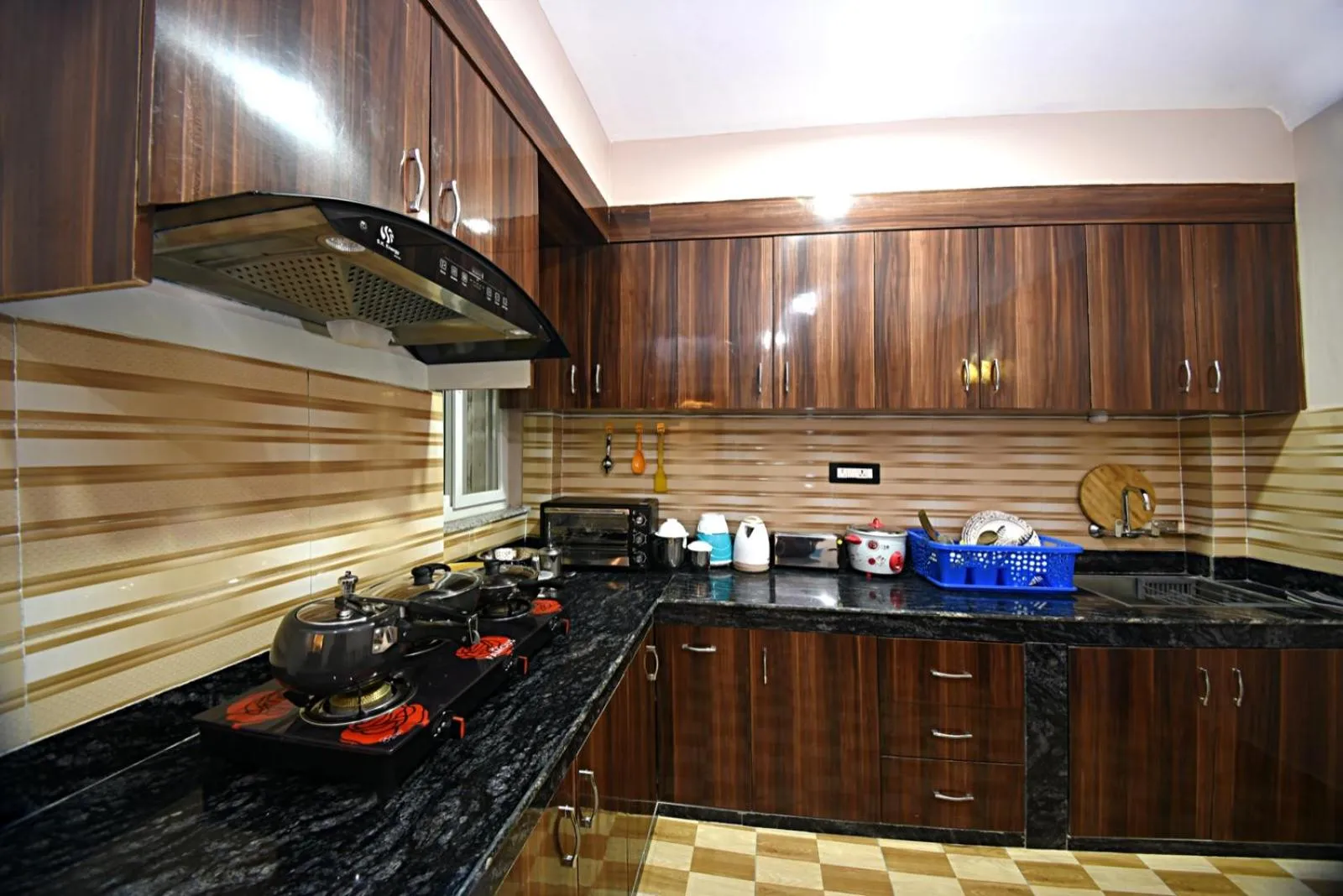 Kitchen or kitchenette in Alpine Apartment and Homestay