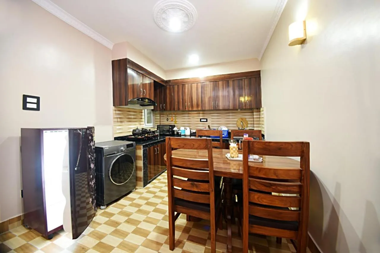 Kitchen or kitchenette in Alpine Apartment and Homestay