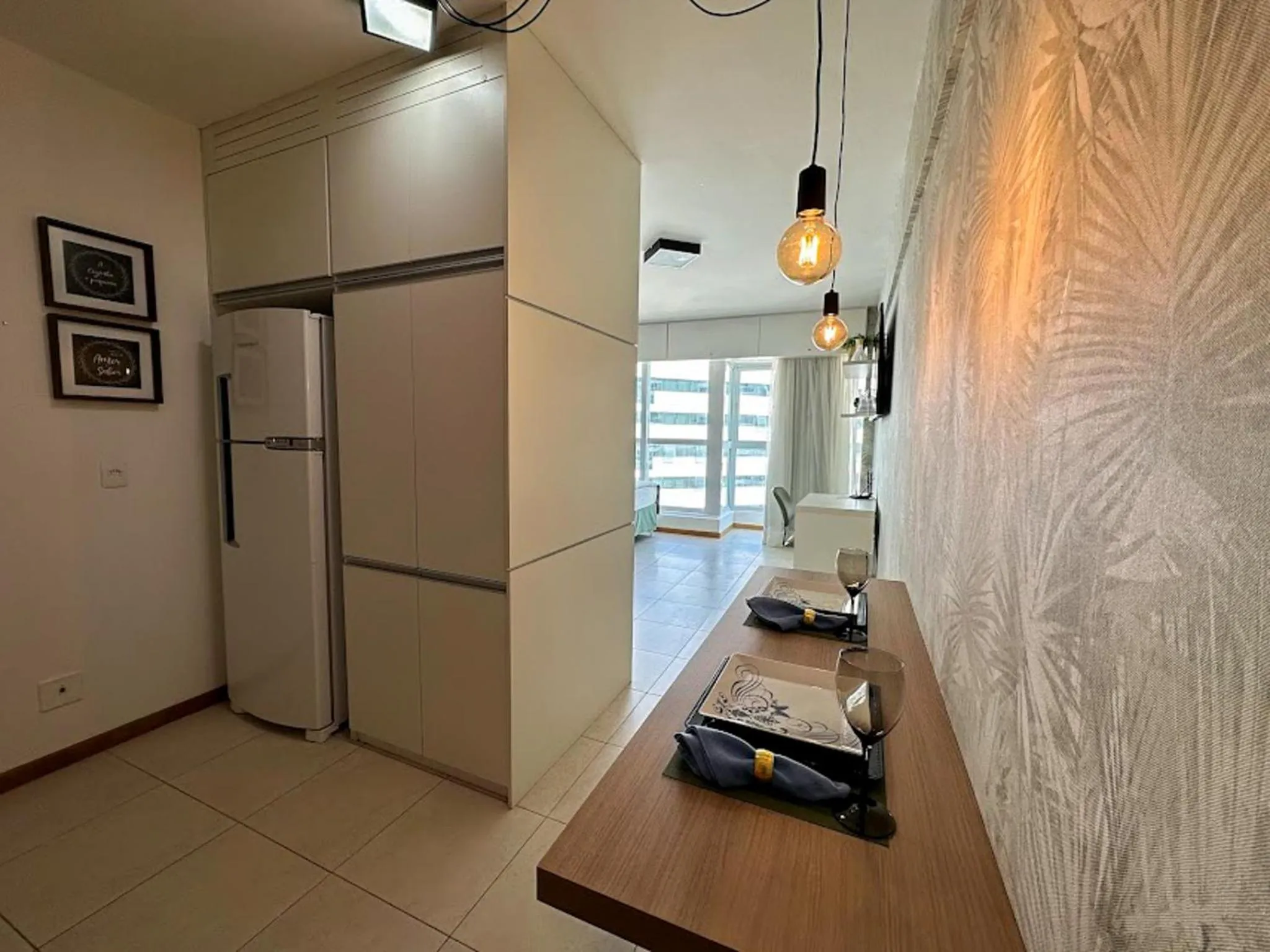 Kitchen or kitchenette in Flat Família Saint Moritz Brasília Hotel