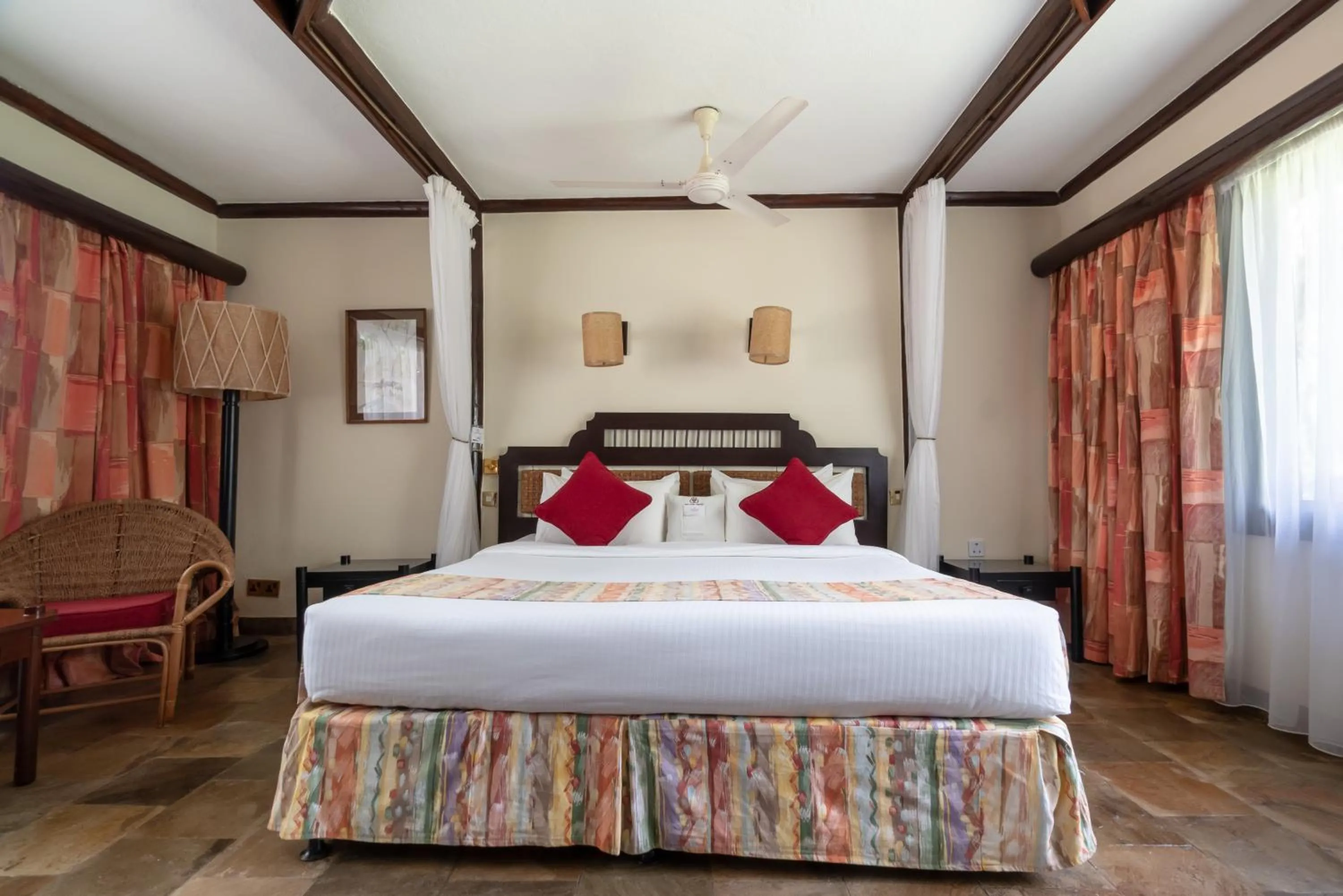 Bed in Sarova Shaba Game Lodge
