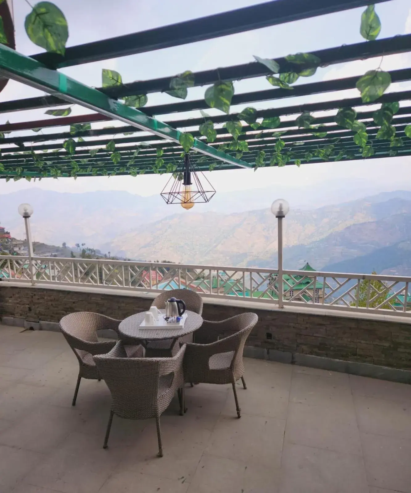 Balcony/Terrace in Galleu Hill Resort, Kufri Himalayan view resort Balcony/Terrace in Galleu Hill Resort, Kufri Himalayan view resort