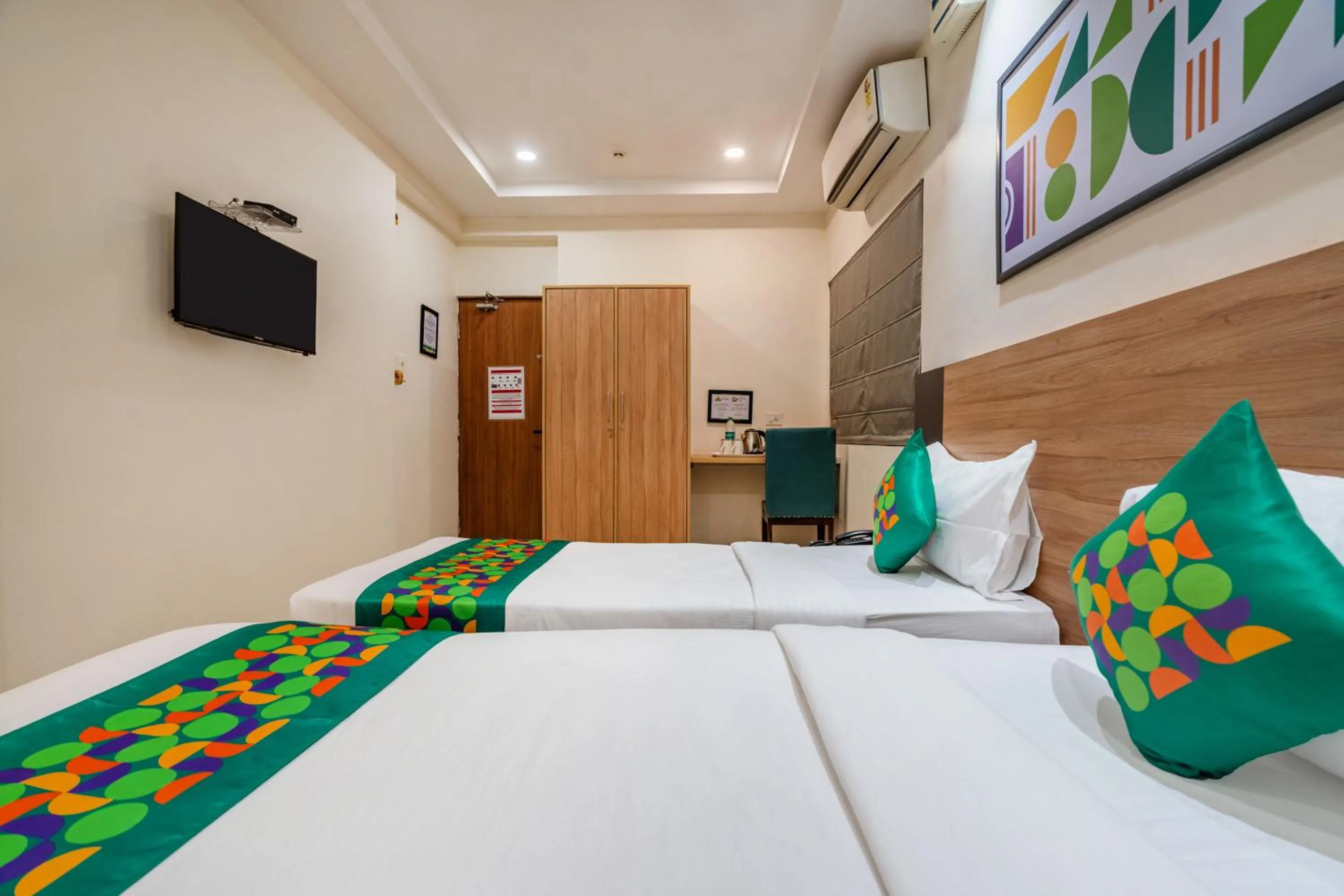 Bedroom, Bed in Treebo Sapphire Bliss