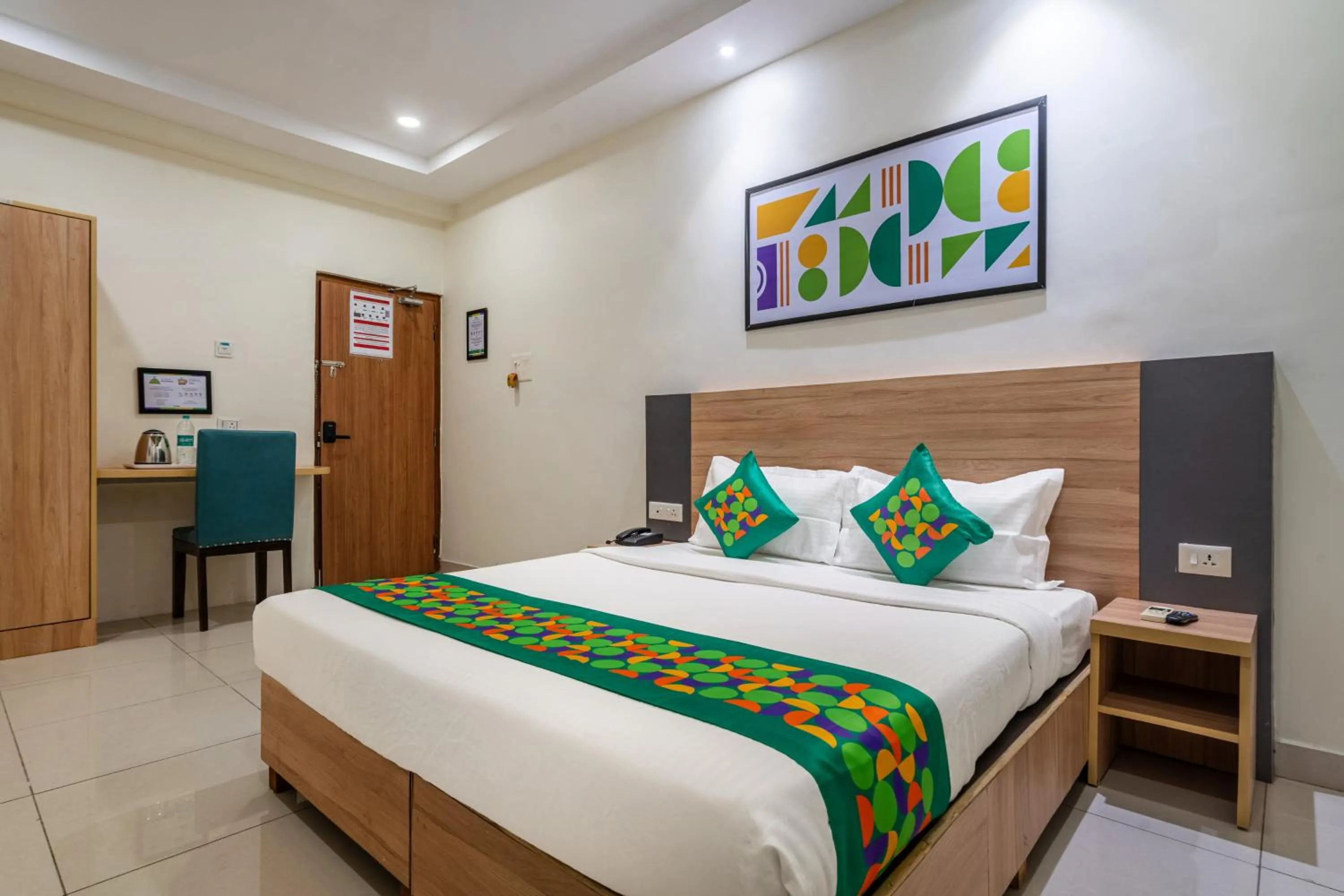 Bedroom, Bed in Treebo Sapphire Bliss