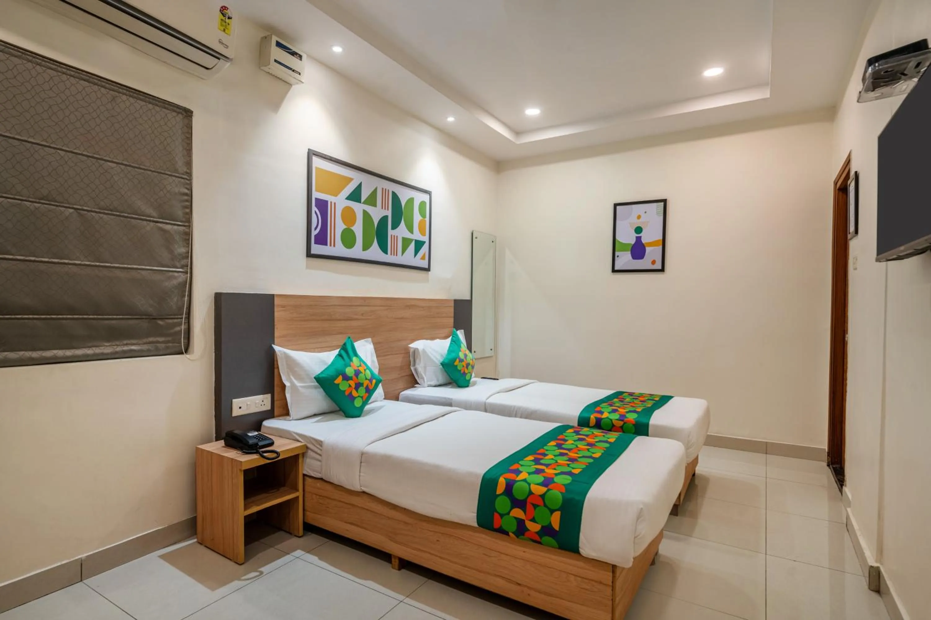 Bedroom, Bed in Treebo Sapphire Bliss