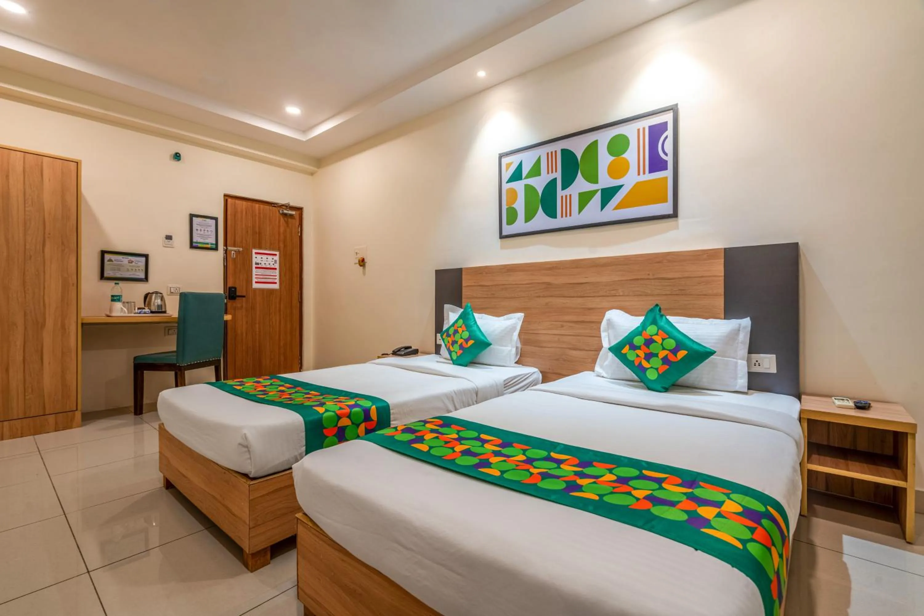 Bedroom, Bed in Treebo Sapphire Bliss