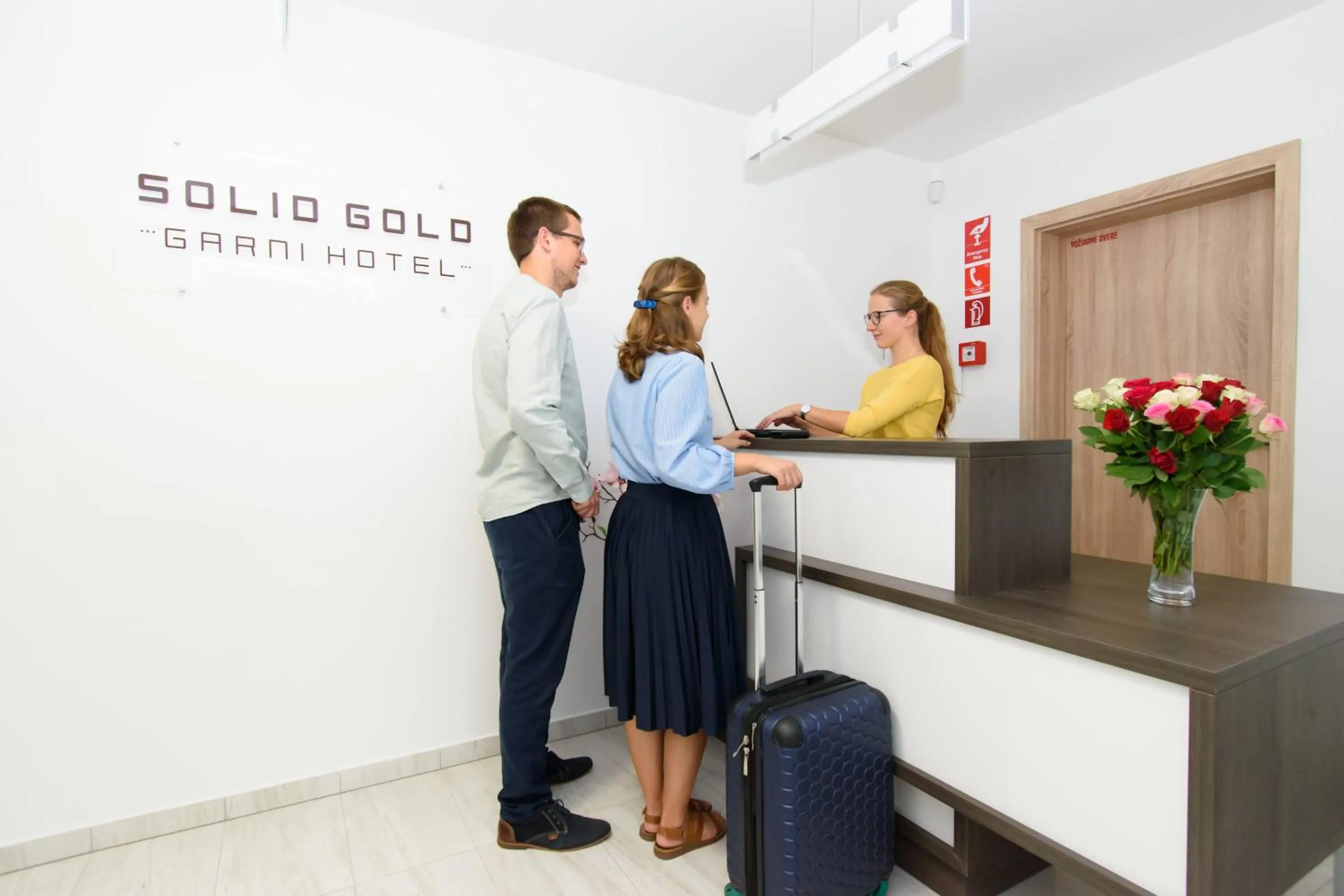 People in Solid Gold Garni Hotel