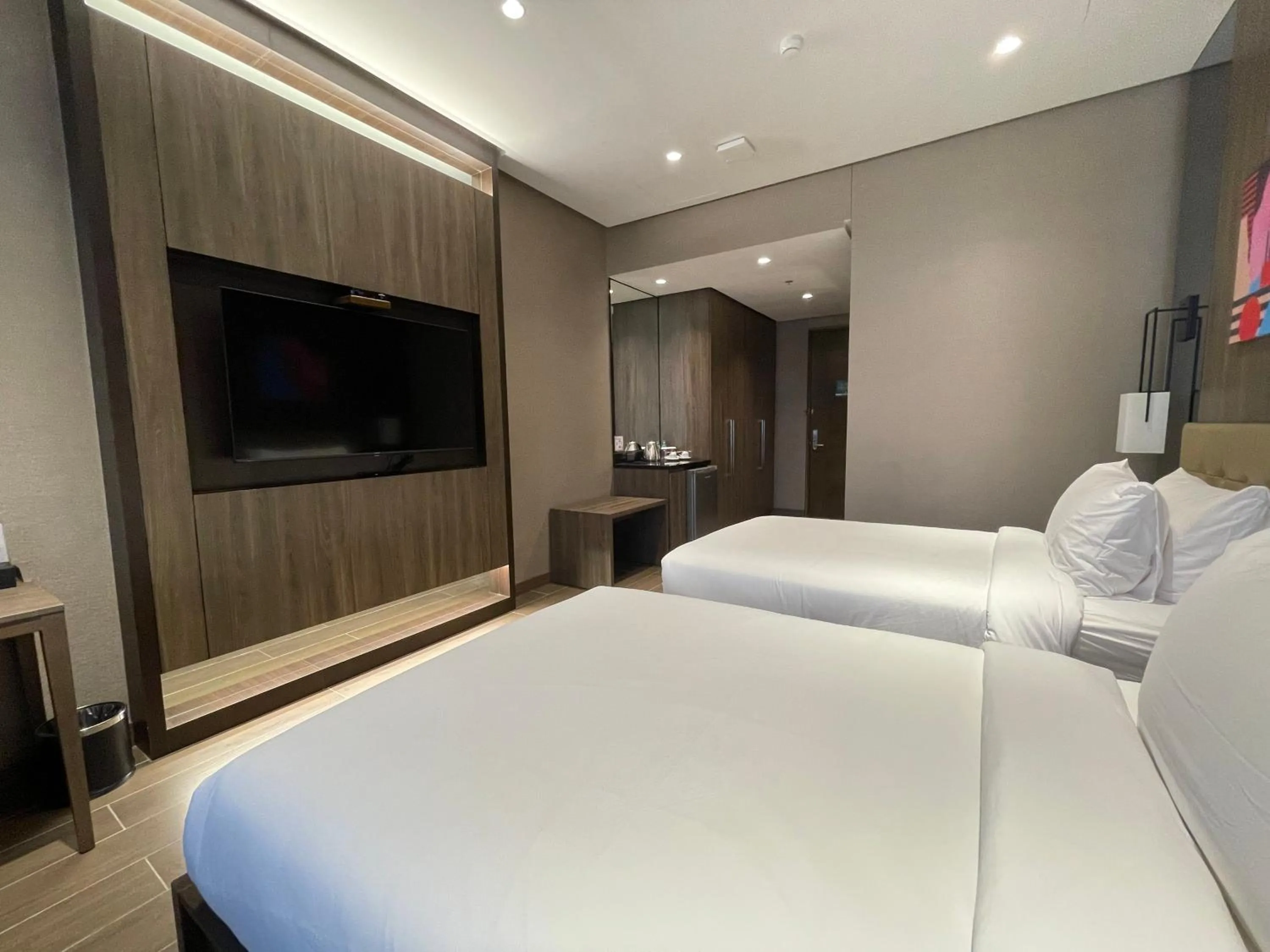 Photo of the whole room, Bed in Hotel A and A Quezon City powered by Cocotel