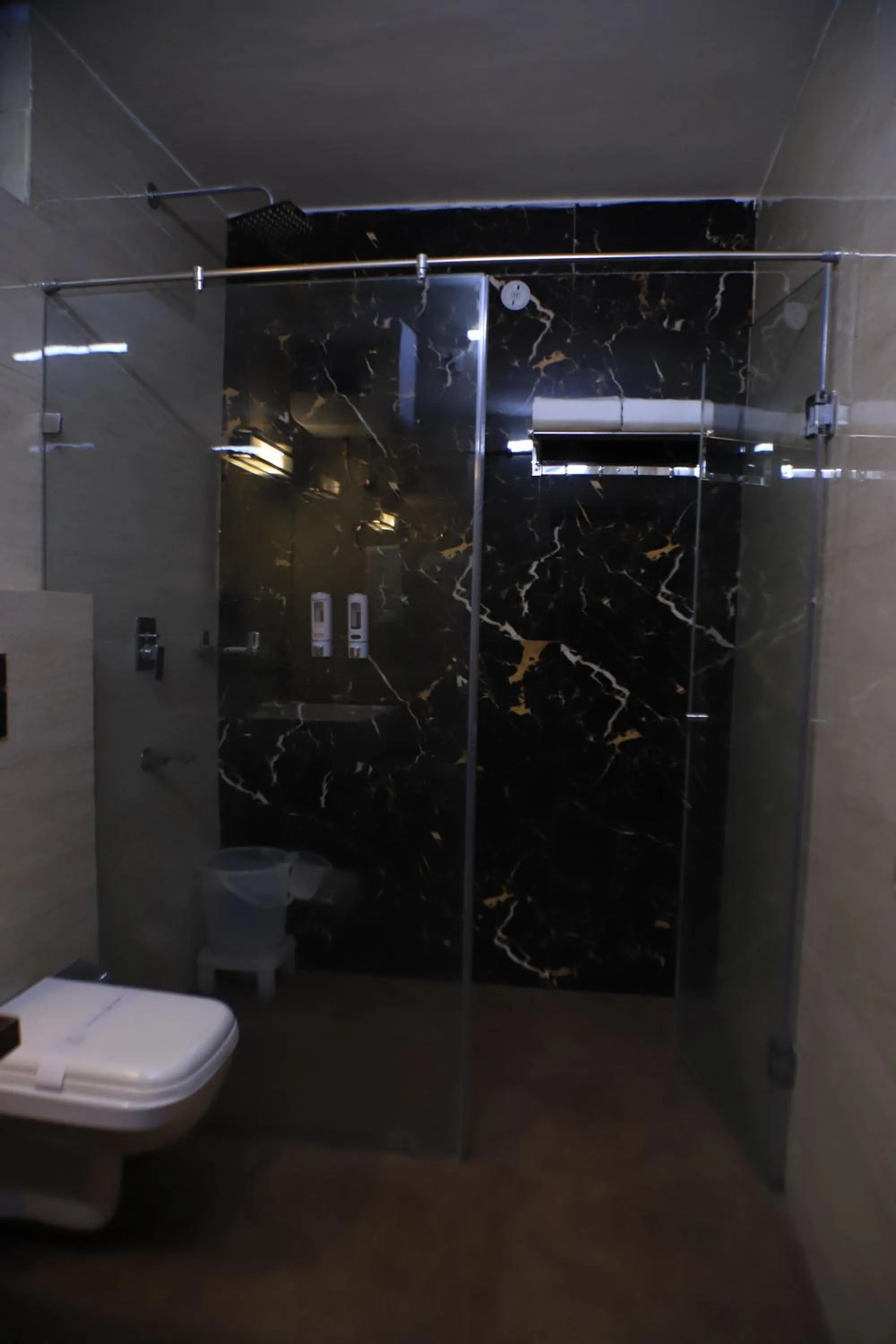 Toilet in Corbett Paradiso Resort Dikhuli
