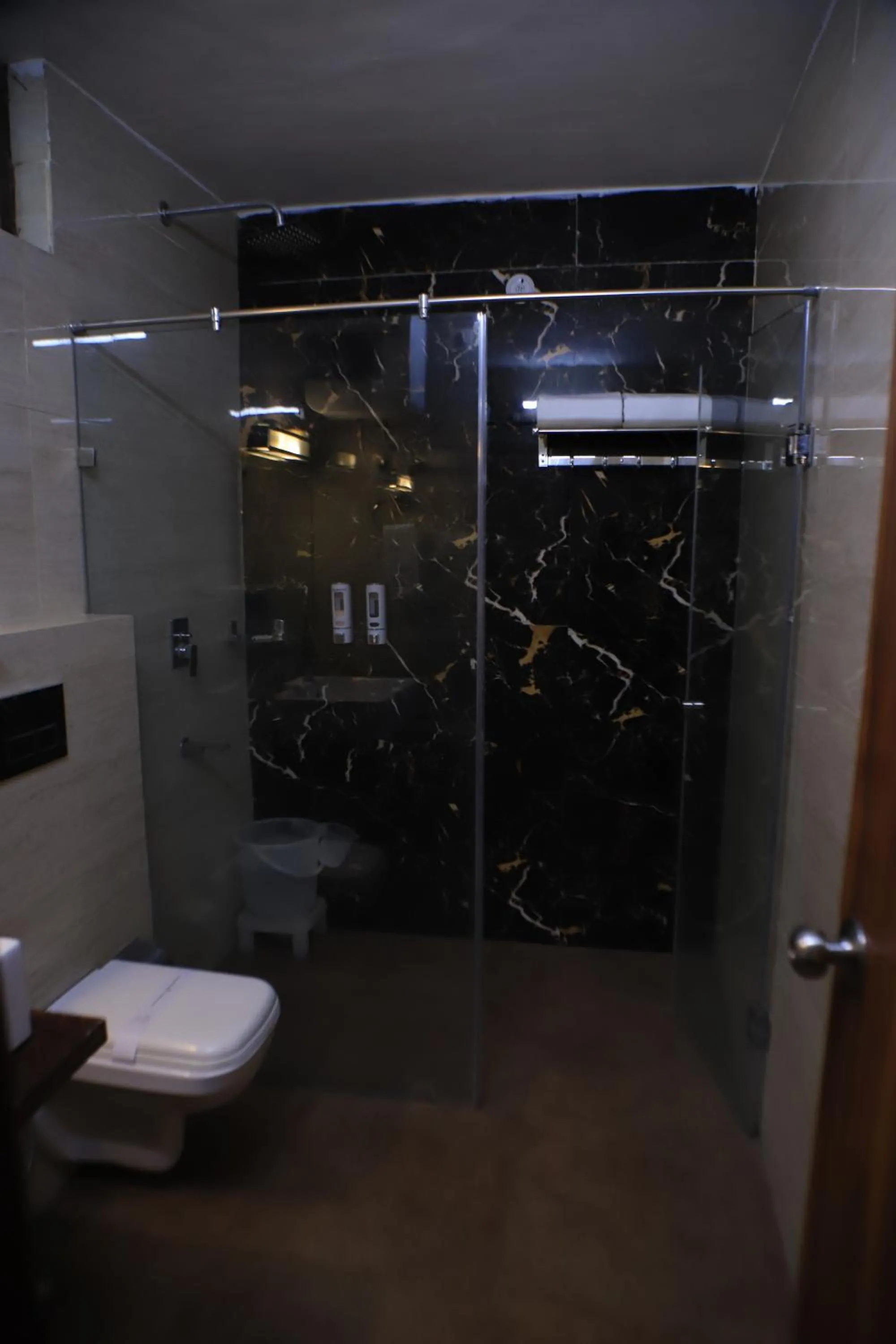 Toilet in Corbett Paradiso Resort Dikhuli