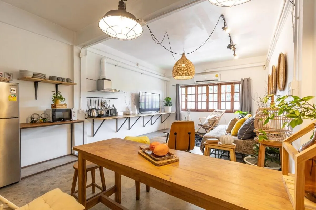 Living room in Near One Nimman 4Bedrooms TownHouse