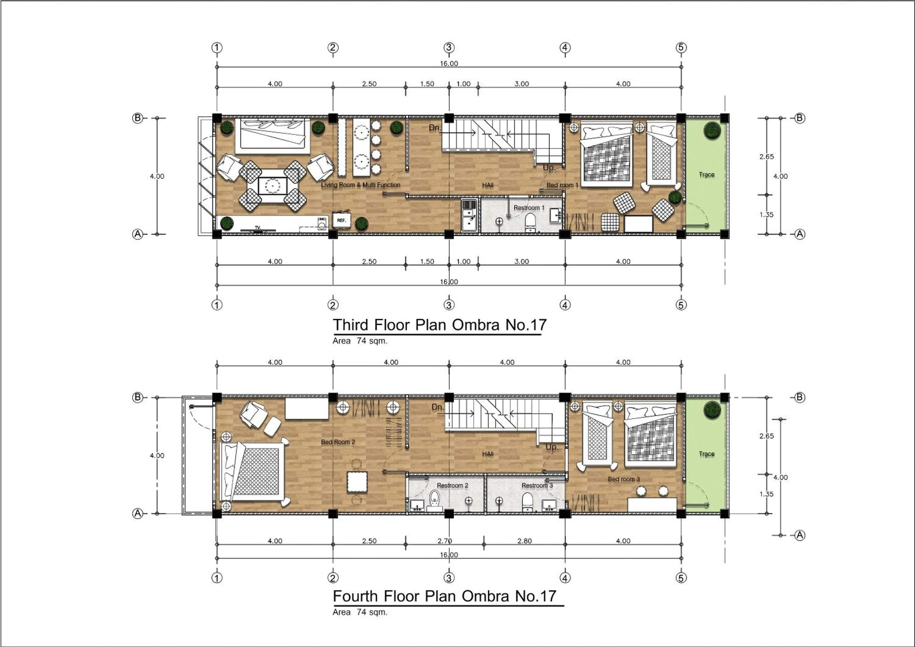 Floor plan in Near One Nimman 4Bedrooms TownHouse