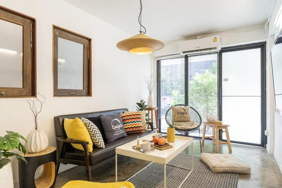 Living room in Near One Nimman 1 Bedroom in TownHouse