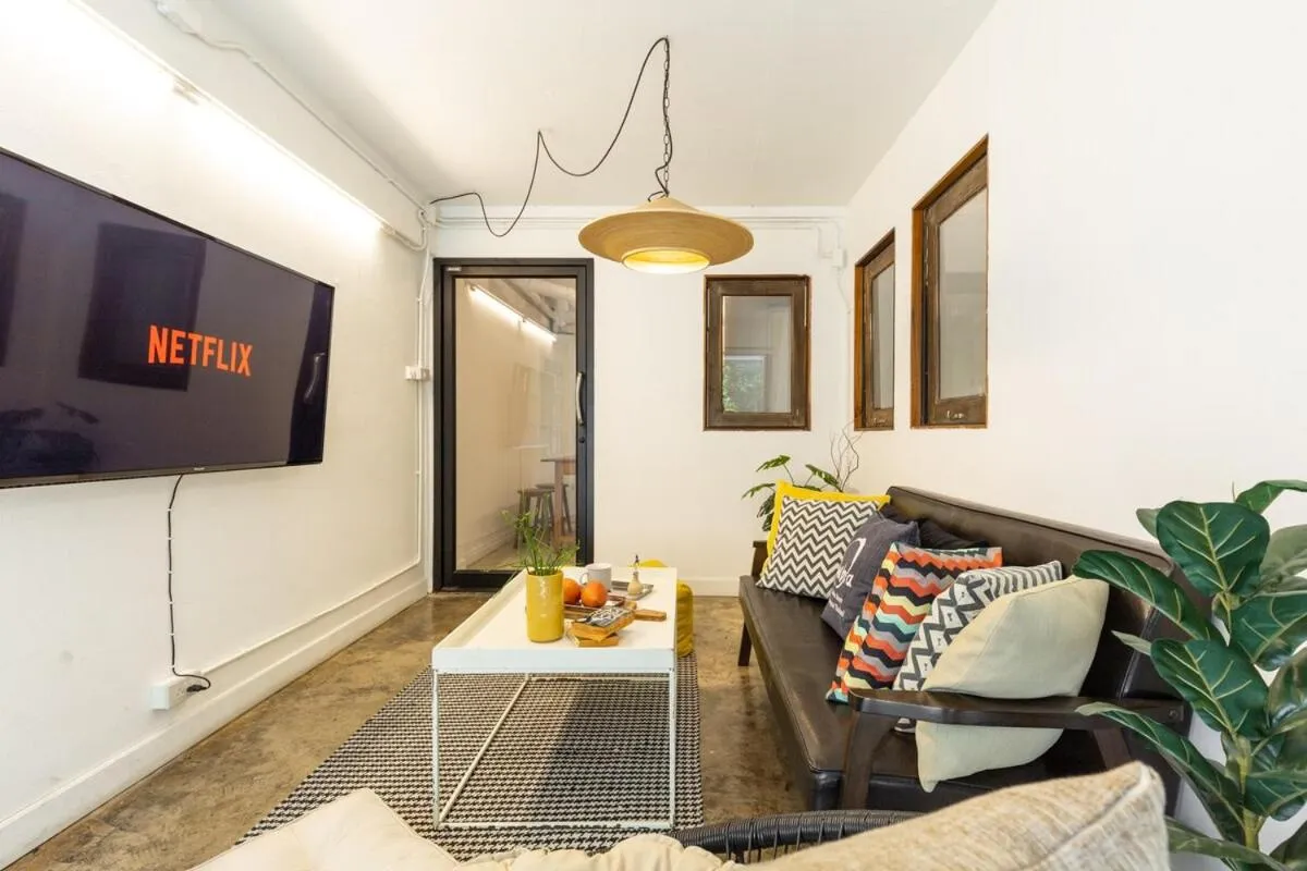 TV and multimedia in Near One Nimman 1 Bedroom in TownHouse