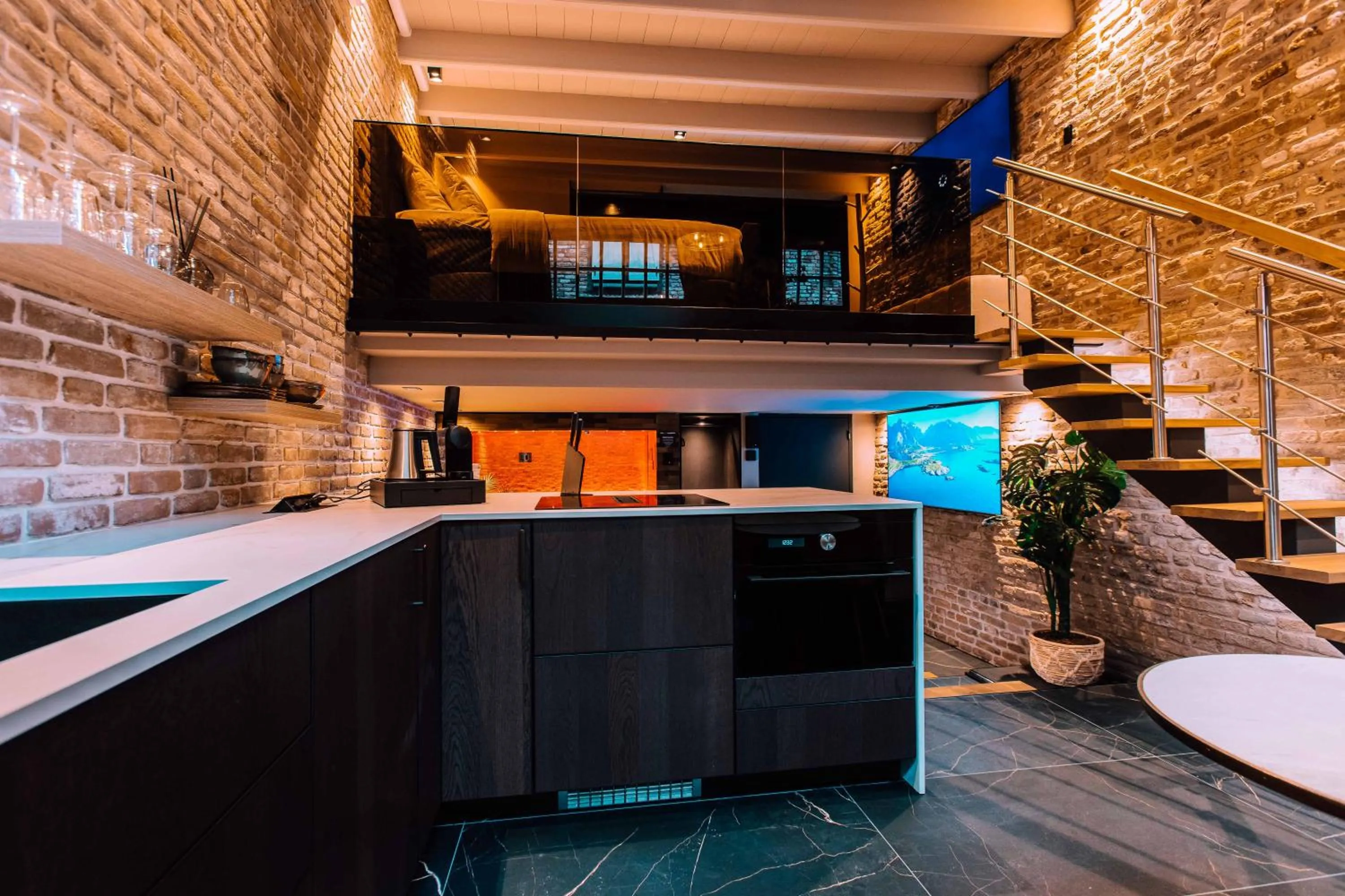 Kitchen or kitchenette in Hotel de Prince