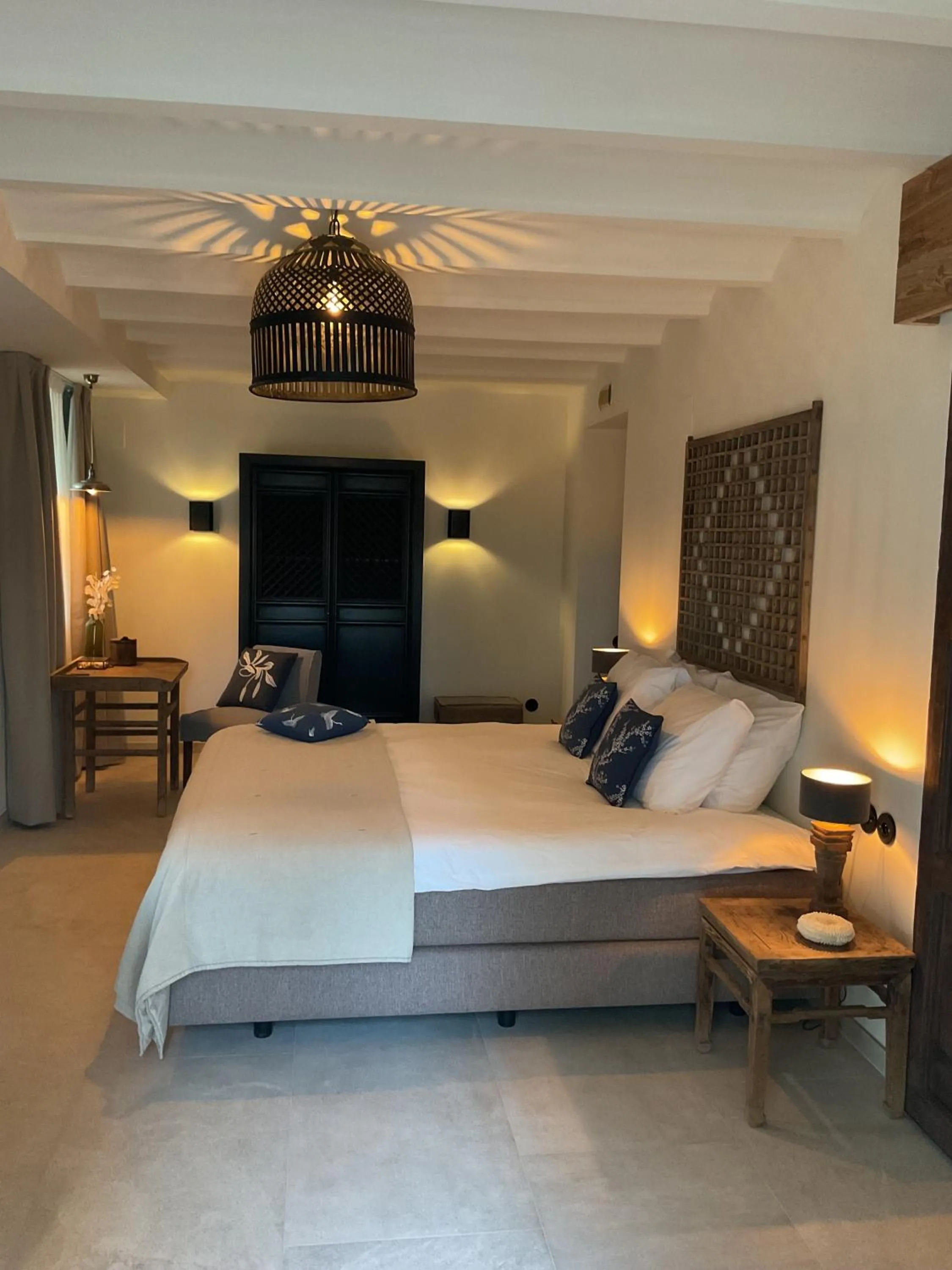 Bed in Hotel Finca La Mixtura, Restaurant Mélange