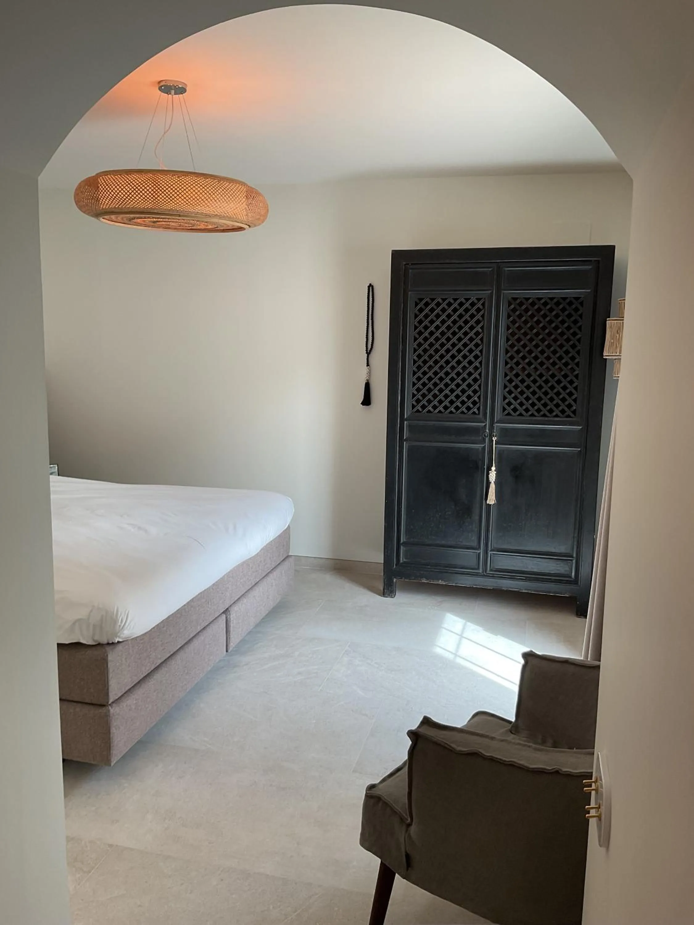 Bed in Hotel Finca La Mixtura, Restaurant Mélange