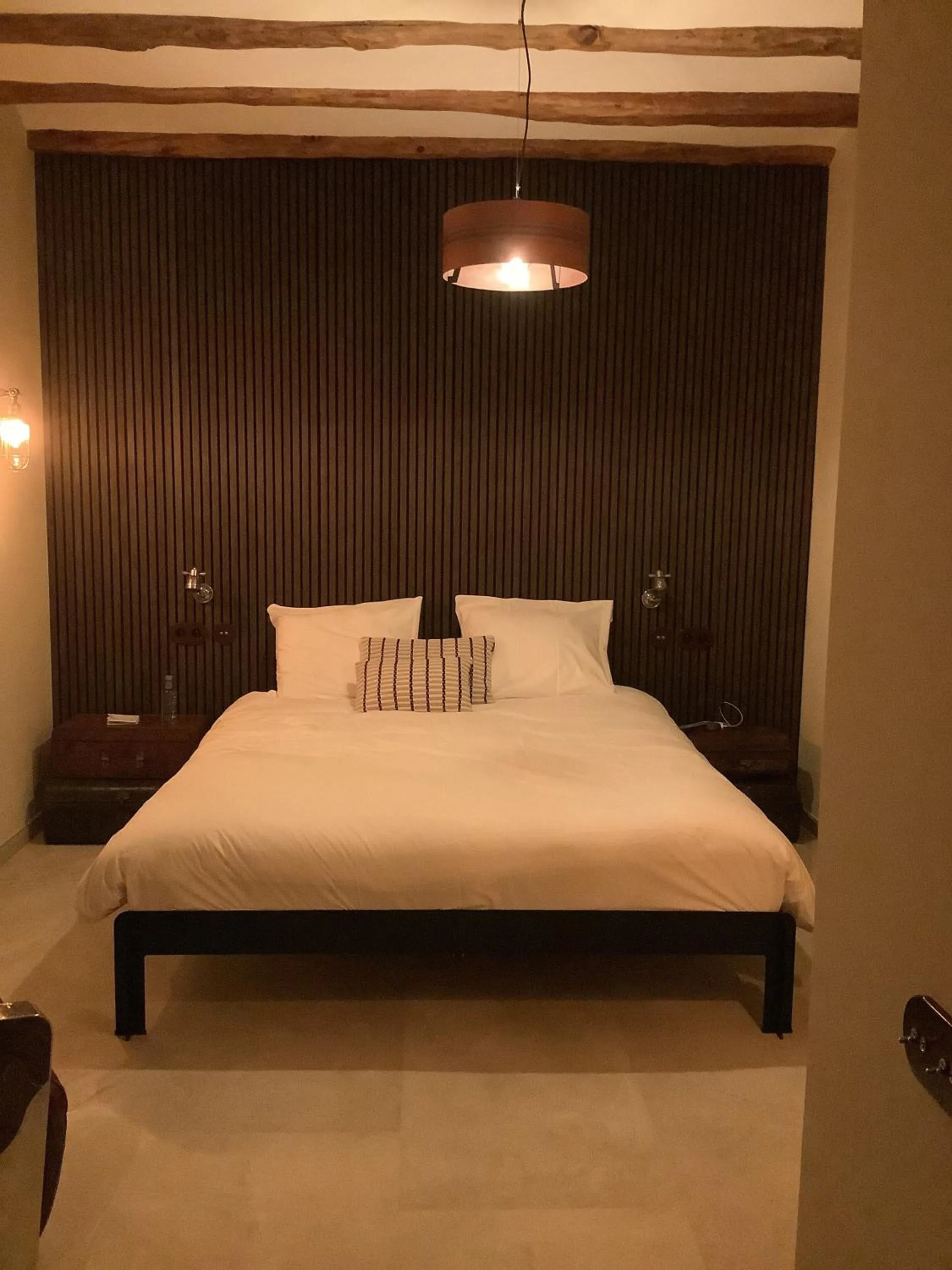 Bed in Hotel Finca La Mixtura, Restaurant Mélange