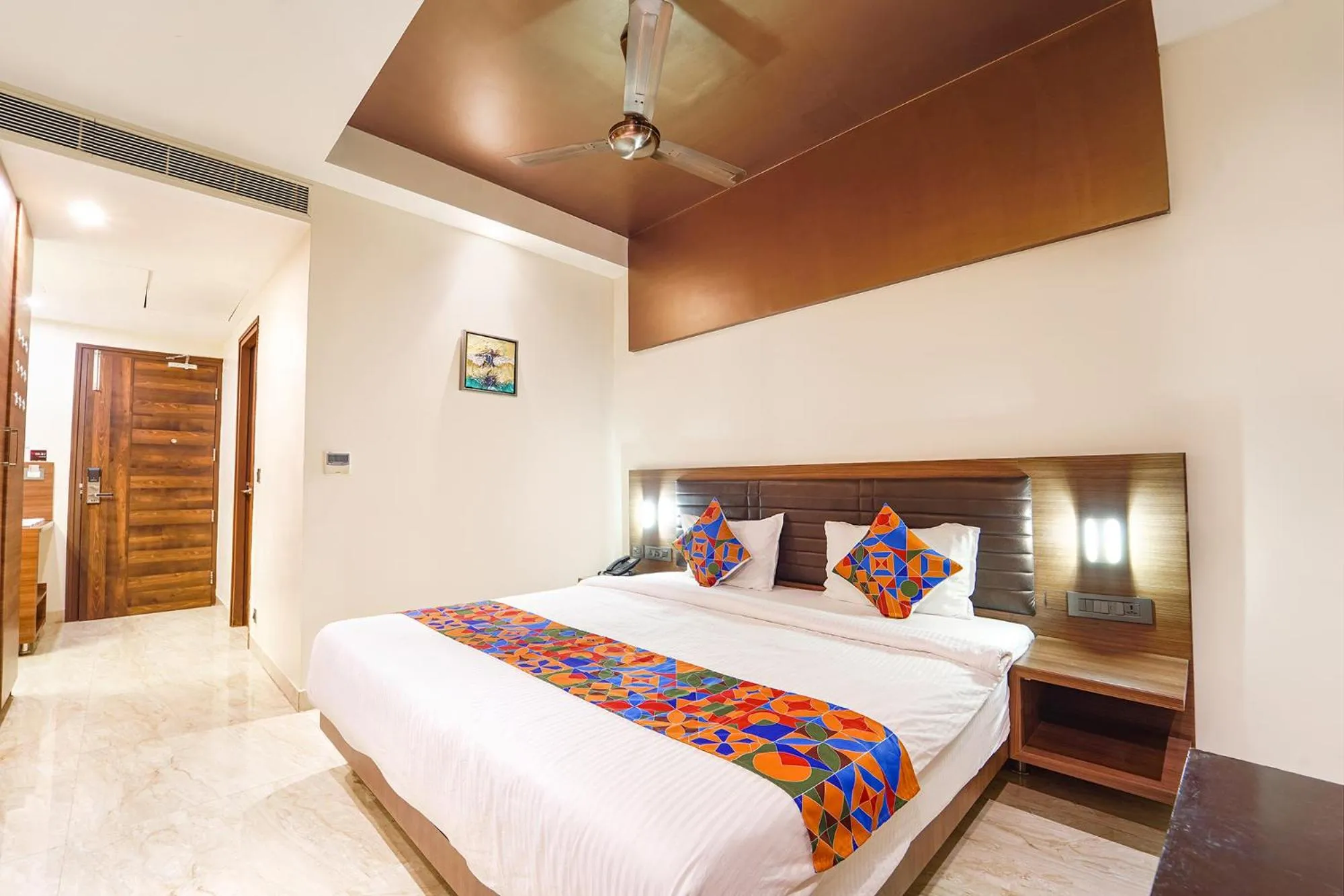 Bed in Oriva Nestlay Rooms Ramnad