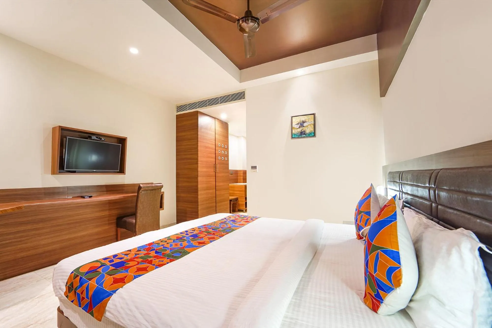 Bed in Oriva Nestlay Rooms Ramnad