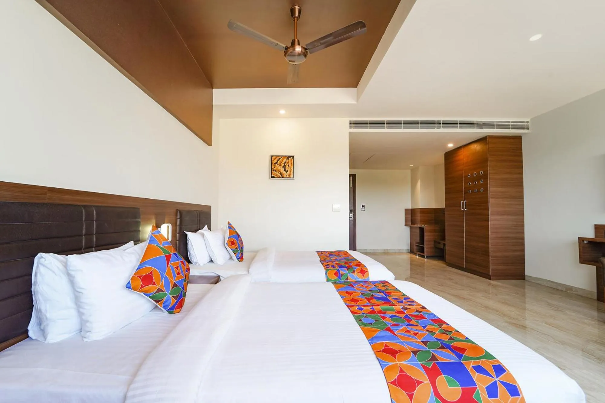 Bed in Oriva Nestlay Rooms Ramnad
