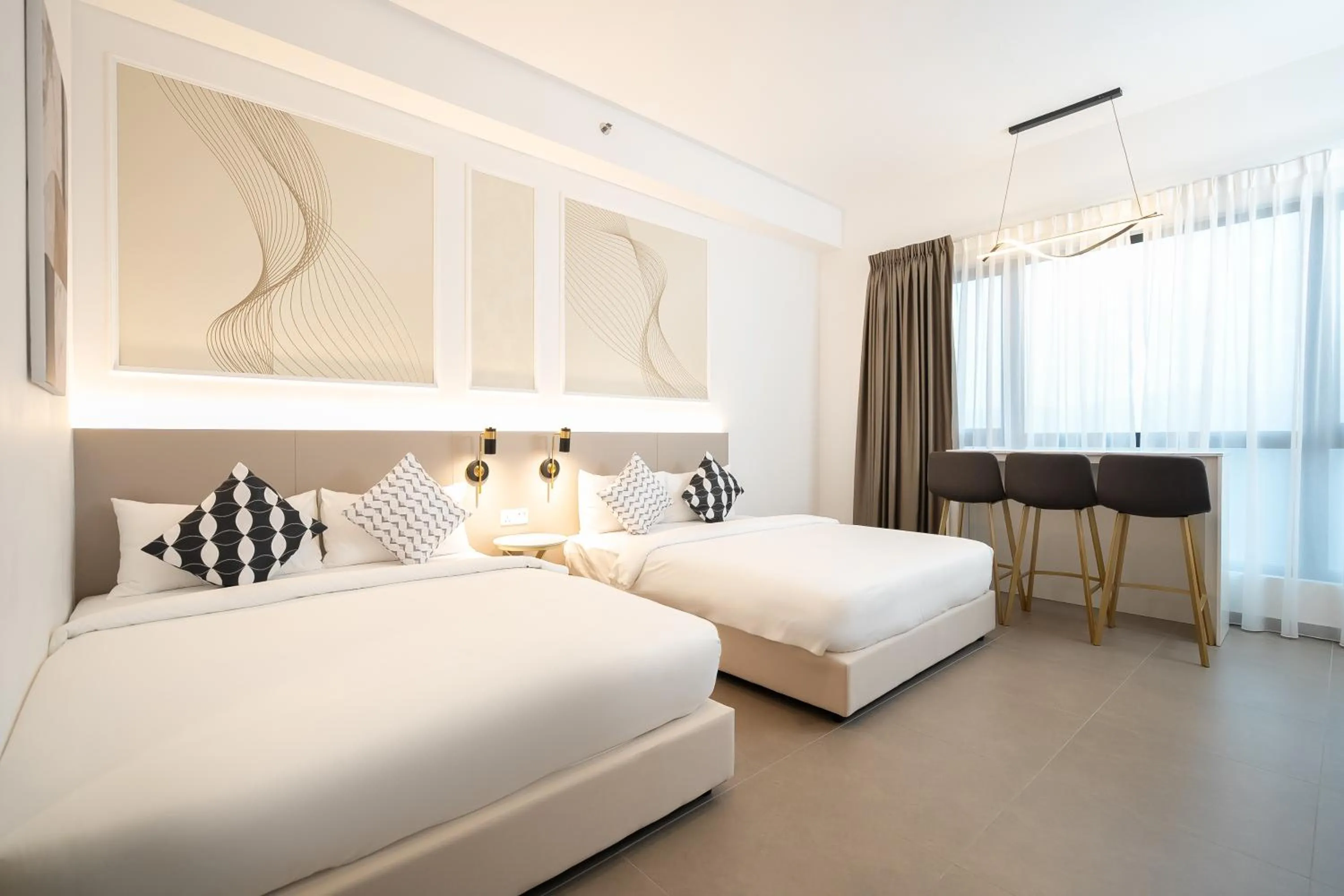 Bed in Mossaz Leisure Suites Kuala Lumpur