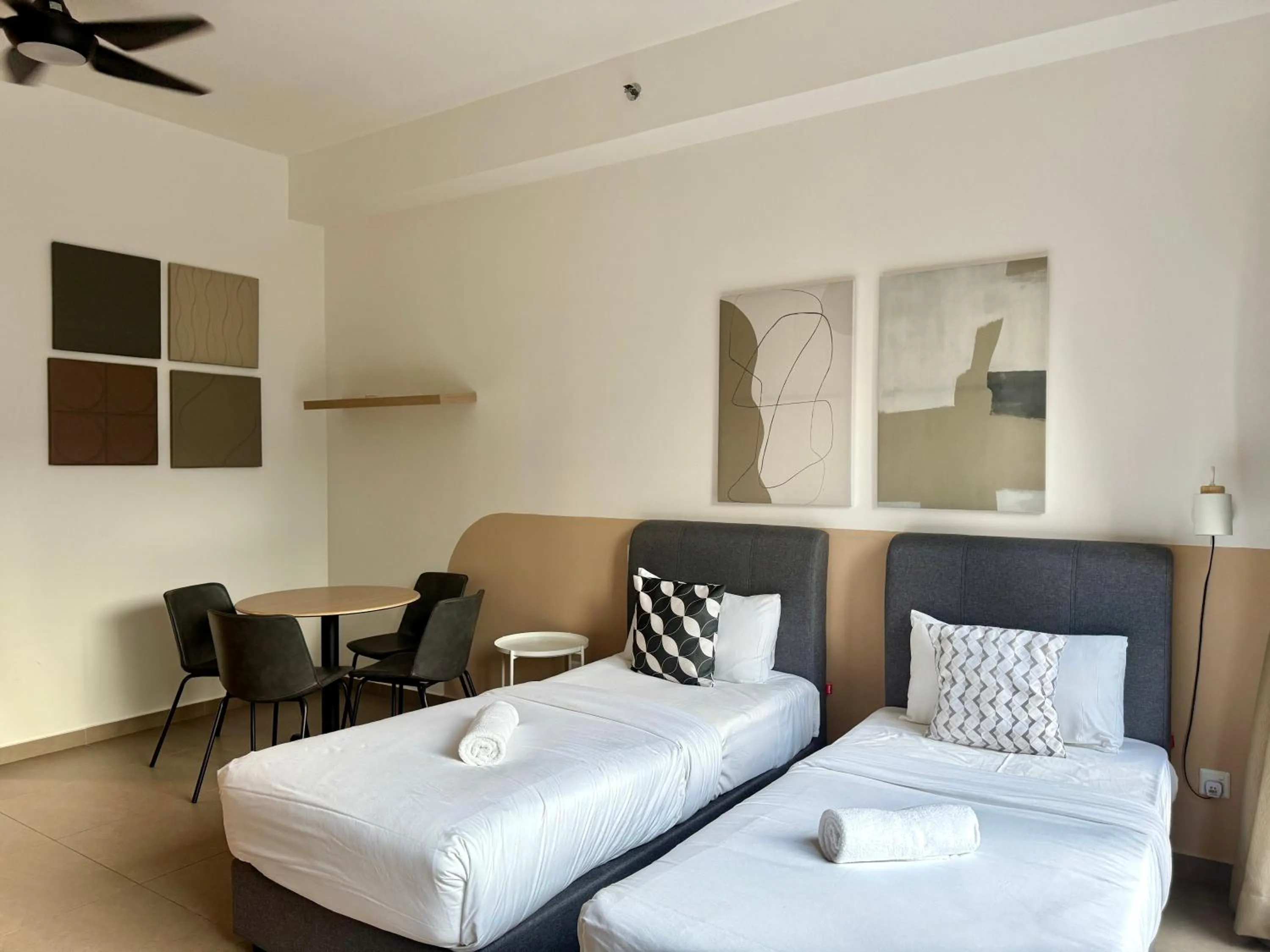 Bed in Mossaz Leisure Suites Kuala Lumpur