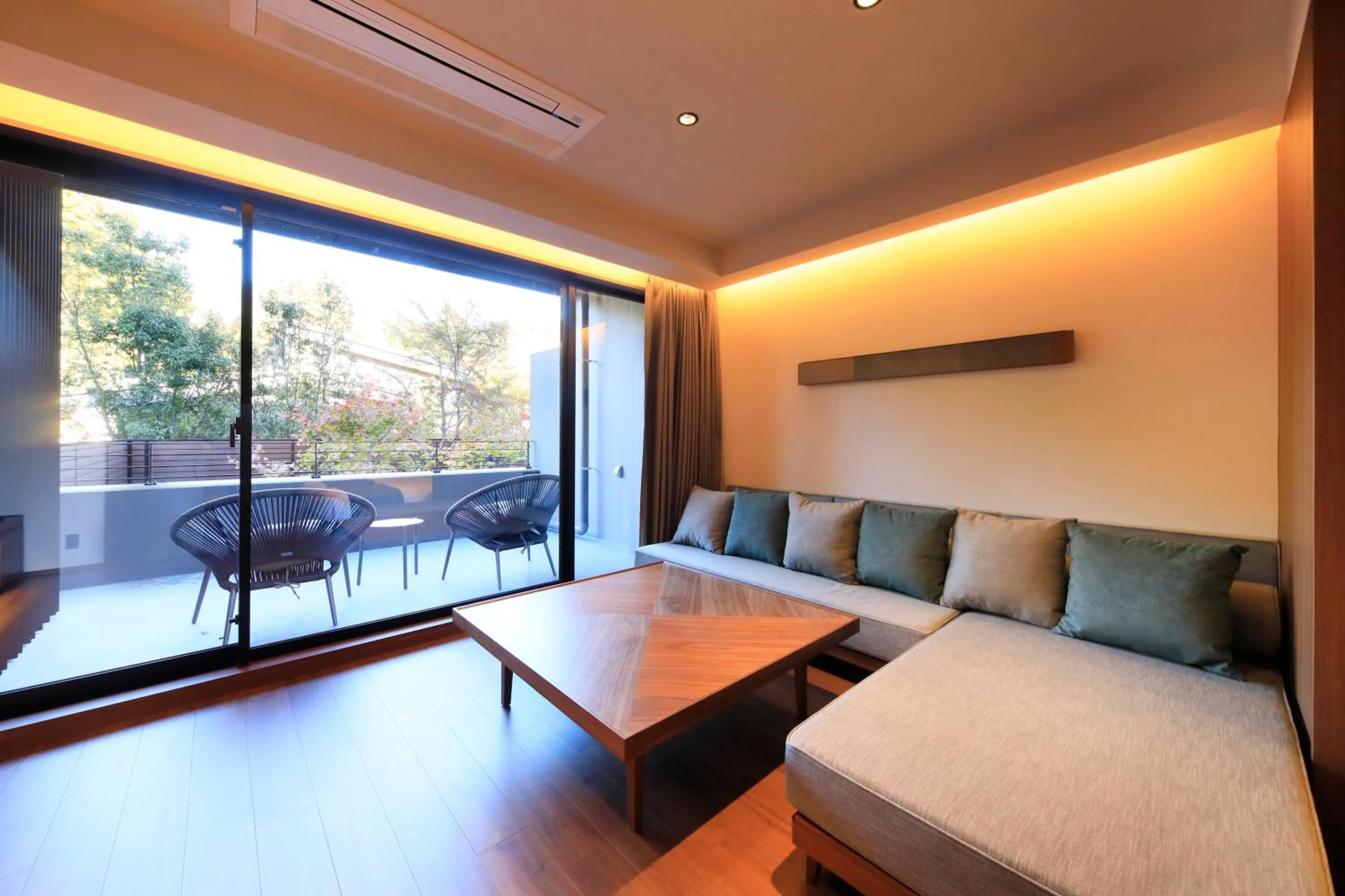 View (from property/room), Bed in Blisstia Hakone Sengokuhara Adult only