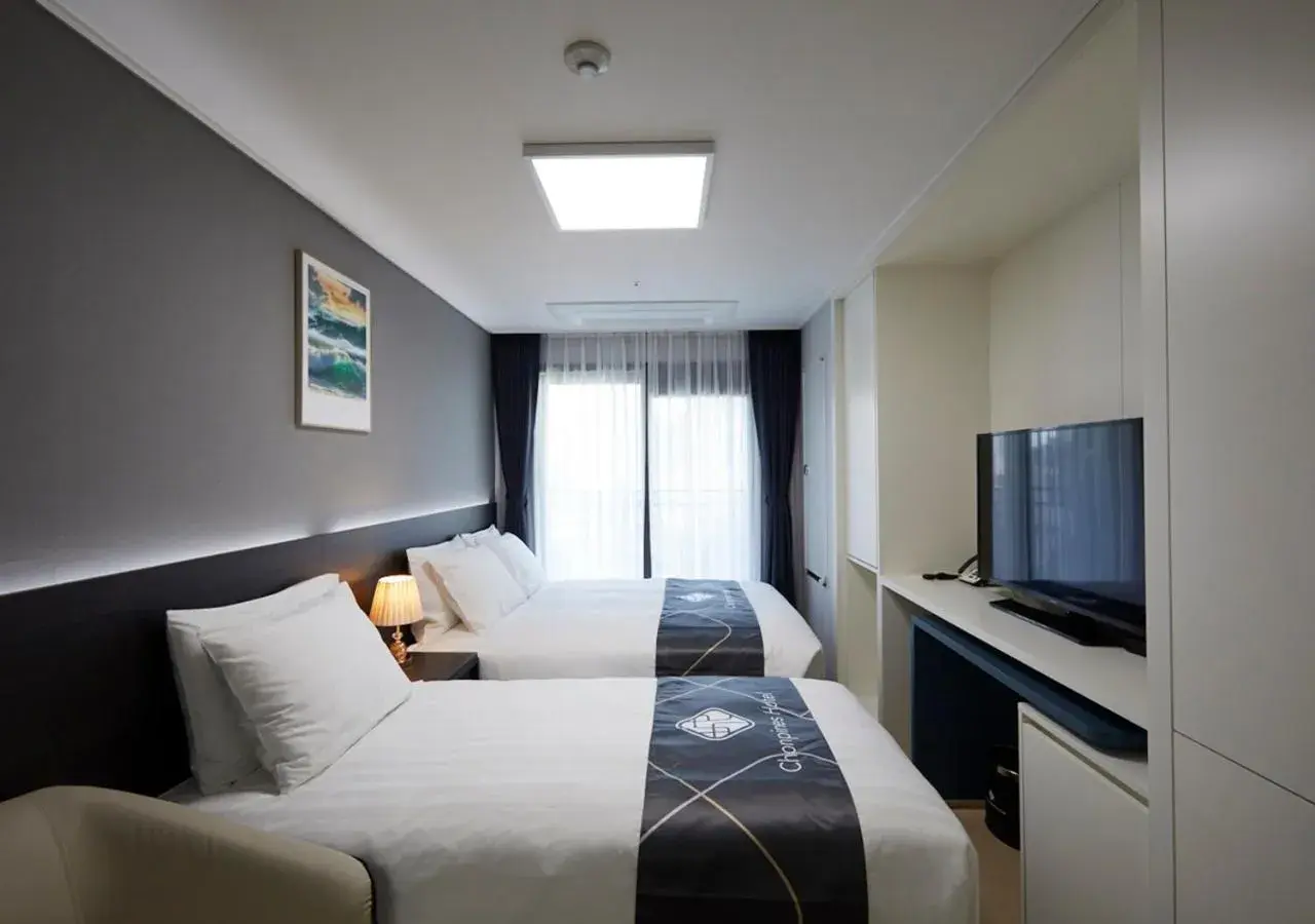 Bed in Sokcho Chonpines Beach Hotel Bed in Sokcho Chonpines Beach Hotel