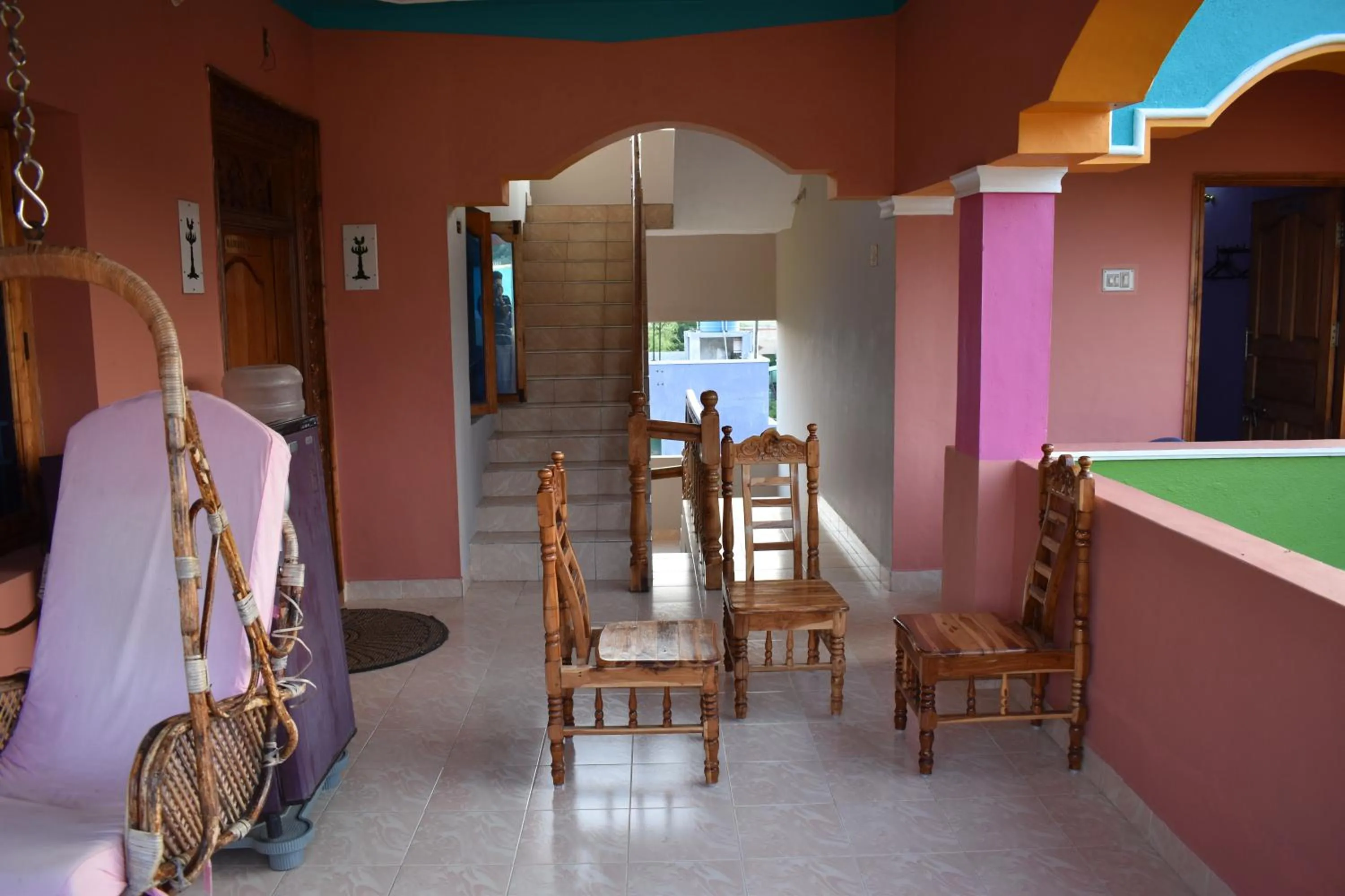 Seating area in Rainbow Guest House