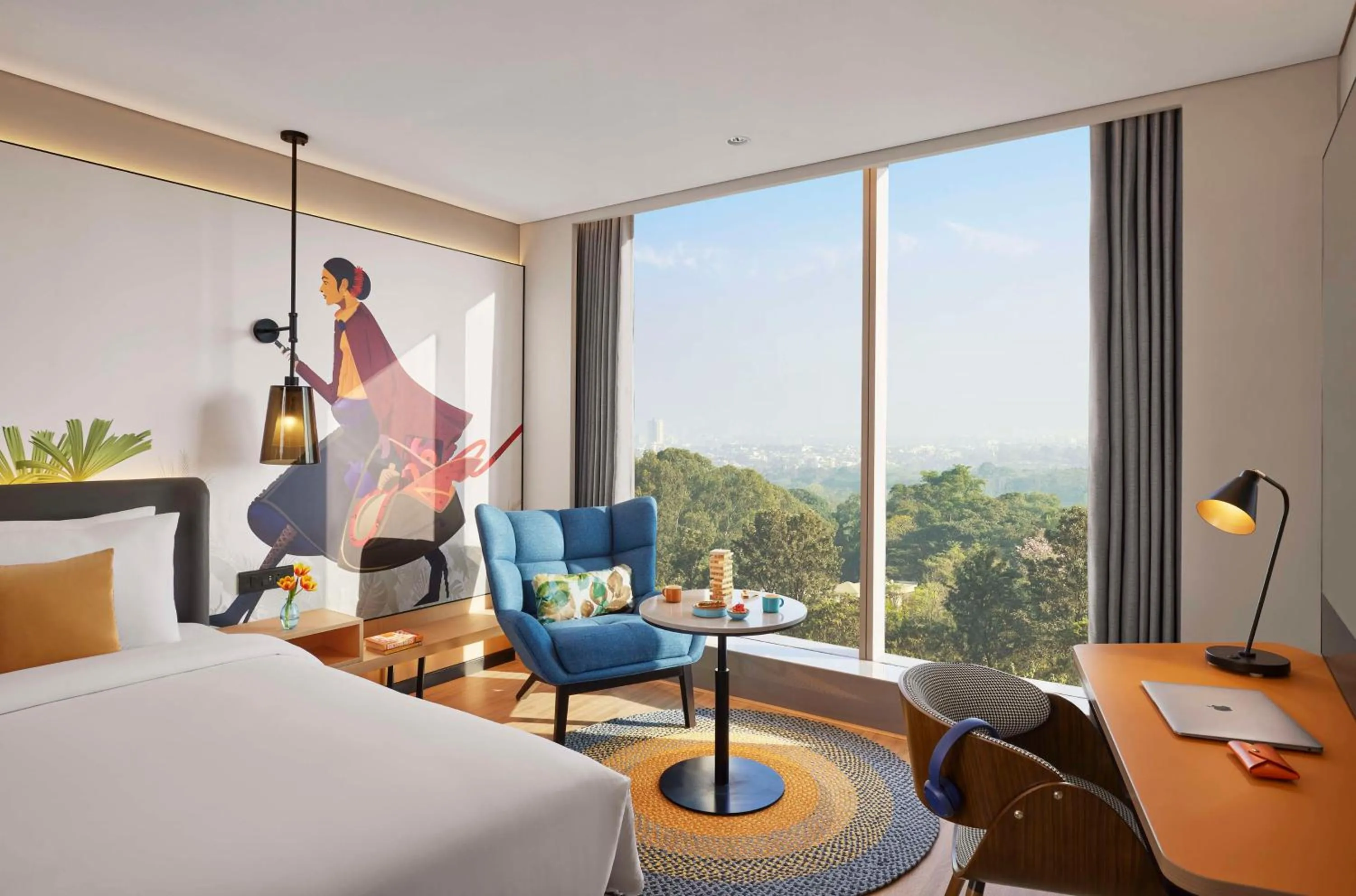 View (from property/room), Bed in Hyatt Centric Hebbal Bengaluru