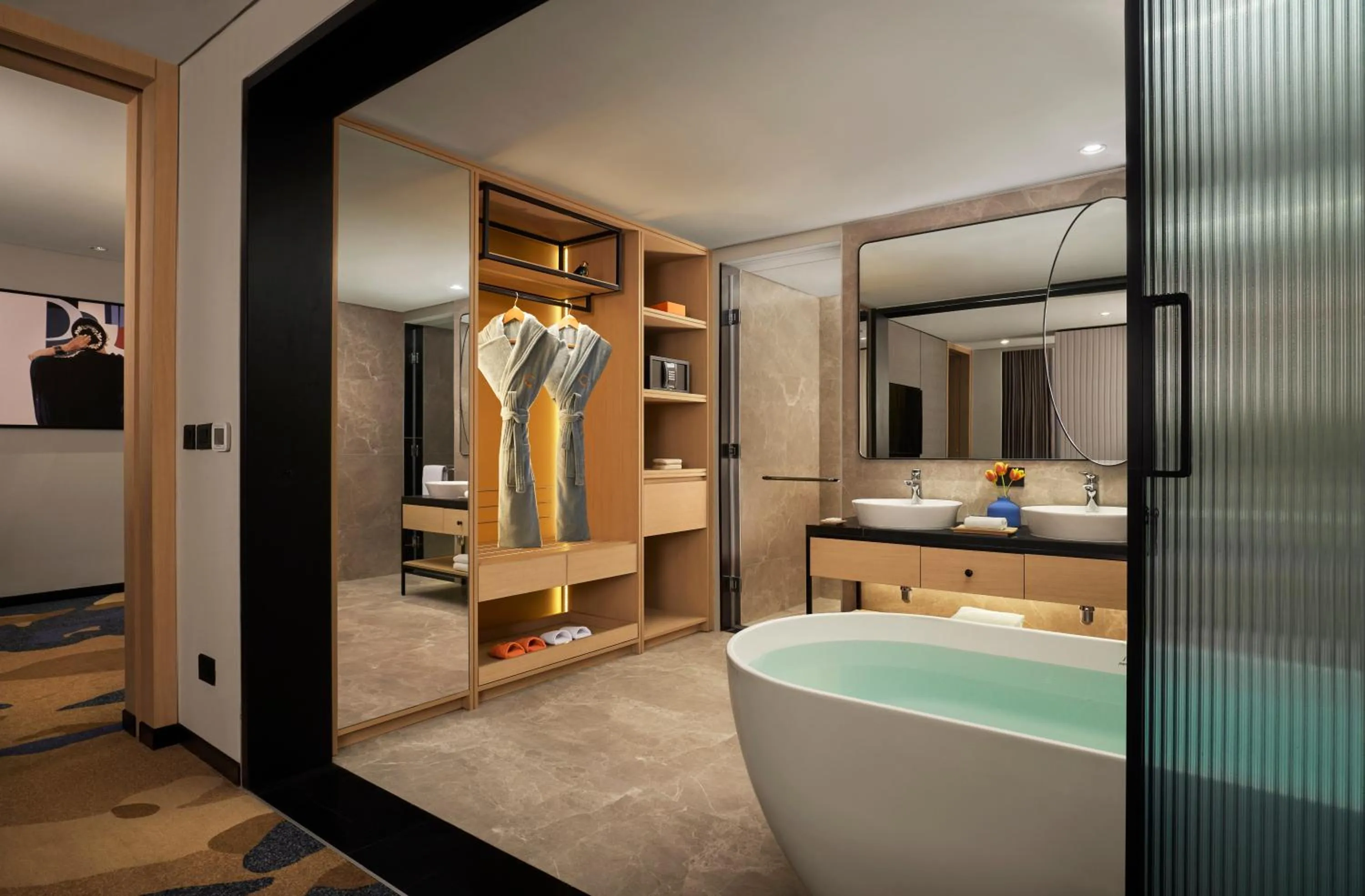 Bathroom, Bed in Hyatt Centric Hebbal Bengaluru