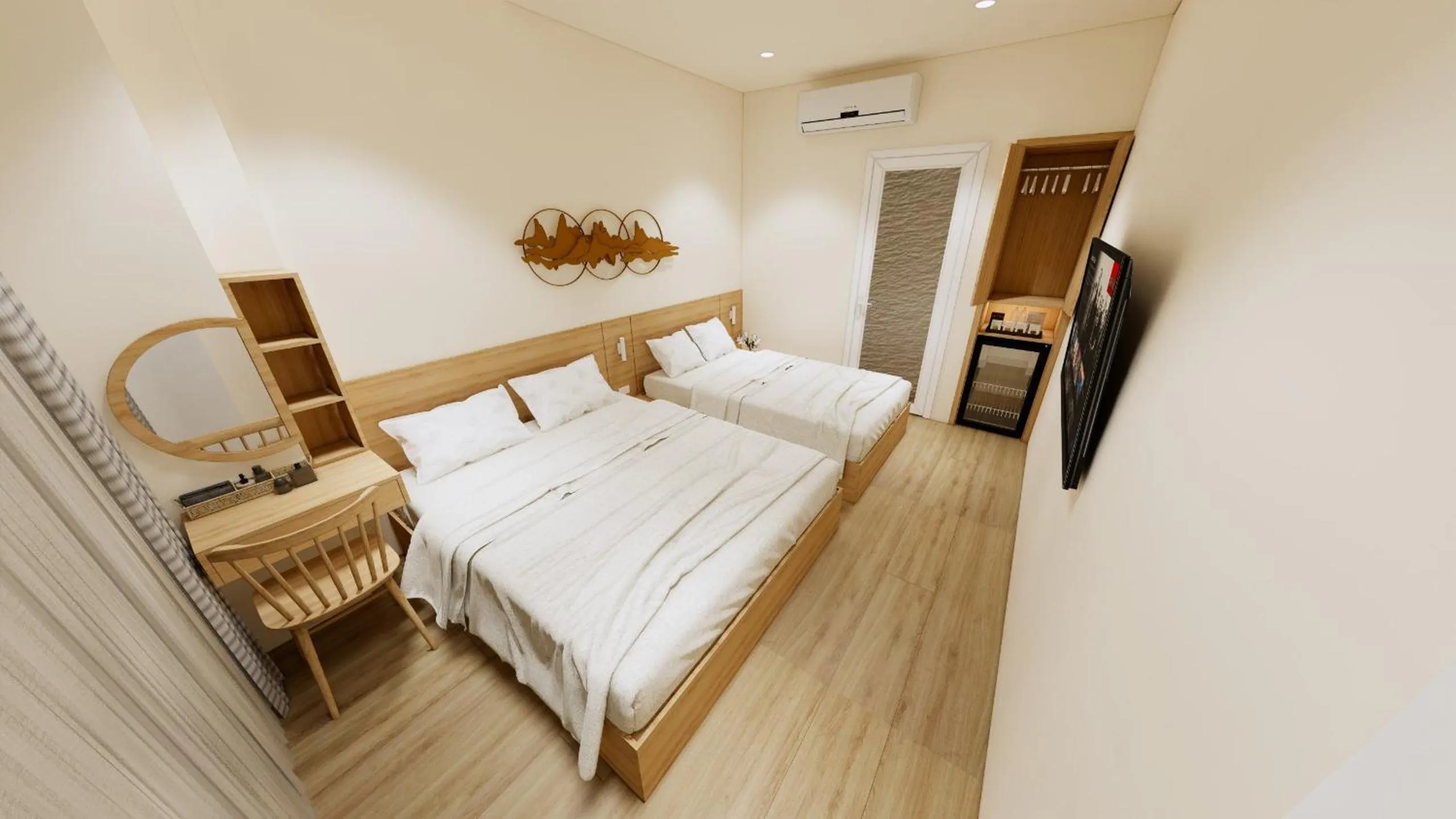 Bed in OSAKA BOUTIQUE PHAN THIET HOTEL