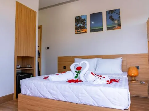 Bed in OSAKA BOUTIQUE PHAN THIET HOTEL