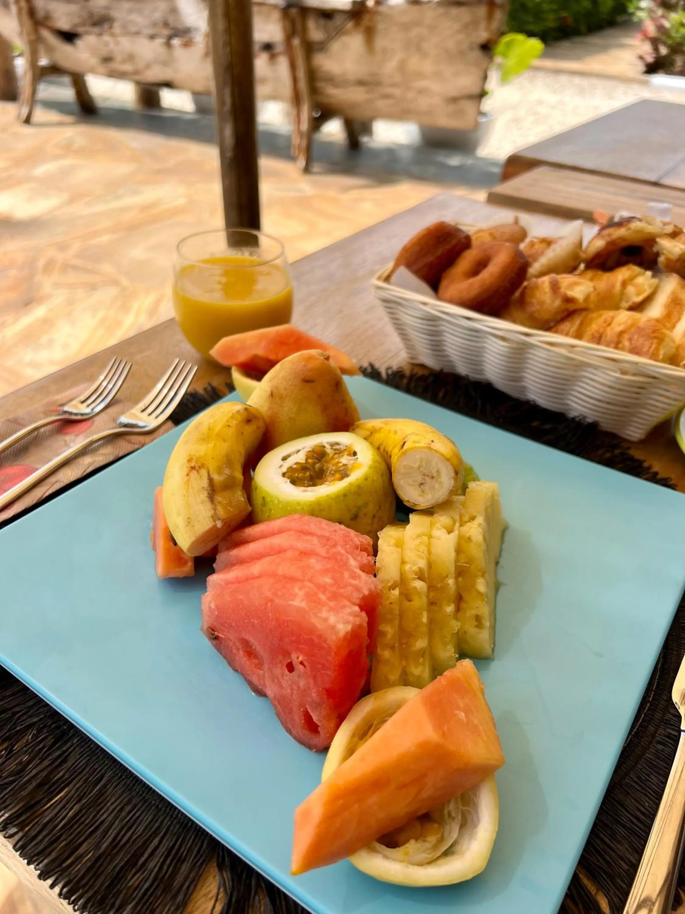 Breakfast in Maharaja Boutique Hotel Zanzibar